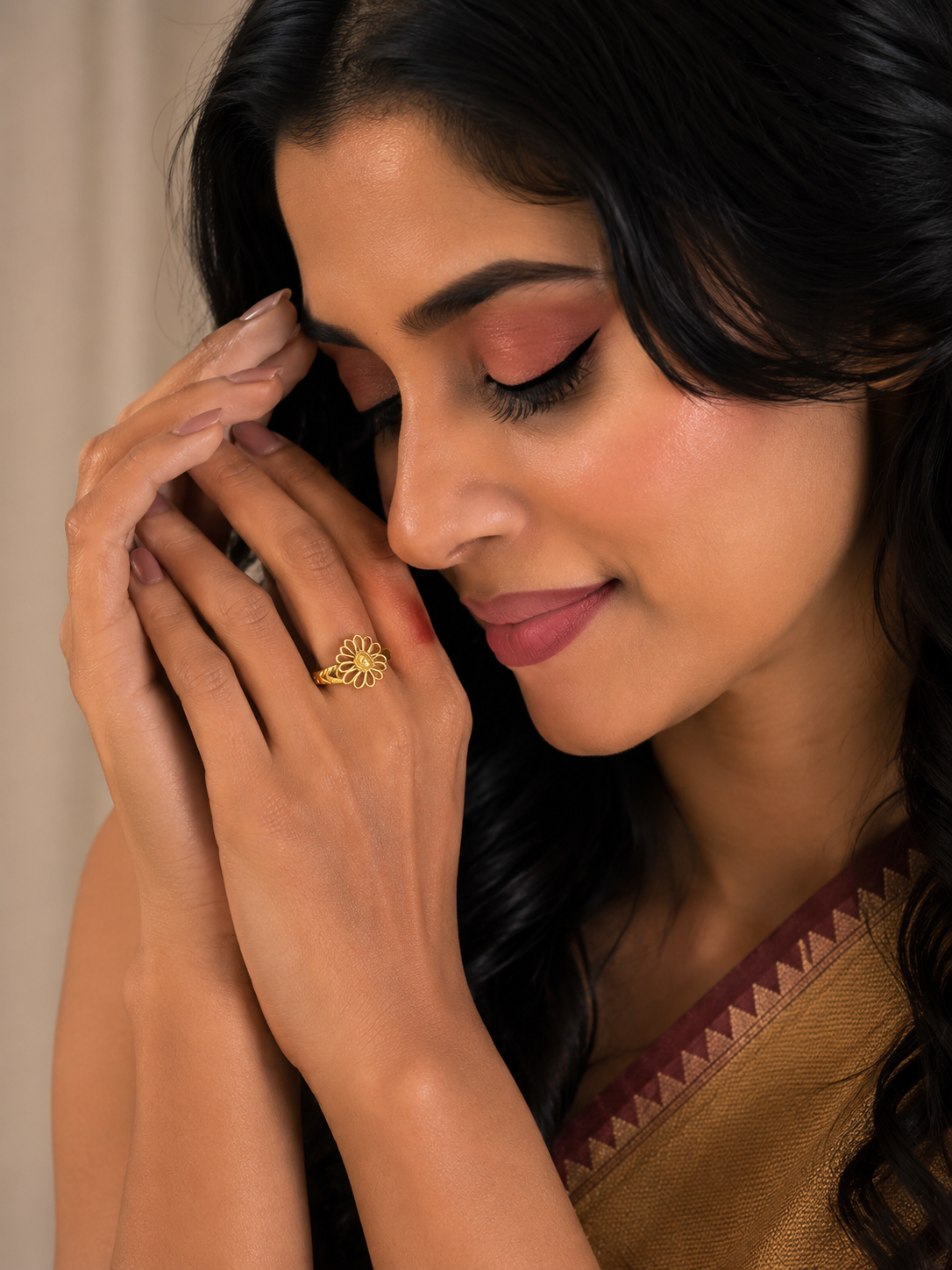 Sunflower Blossom Gold Ring