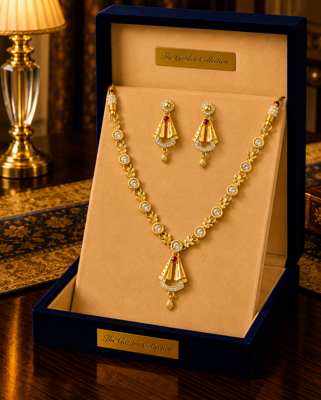Traditional Temple Style Gold Plated Pendant Necklace for Women