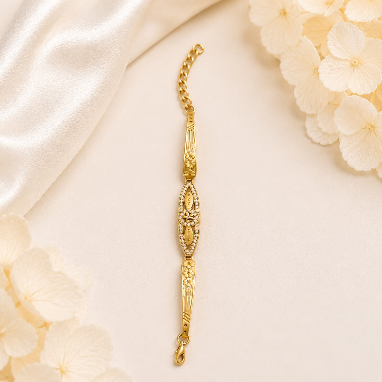 Heart Link Gold Bracelet