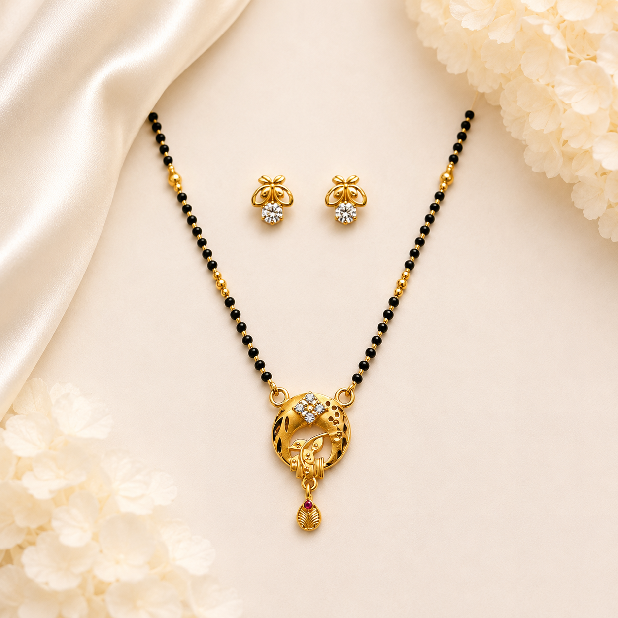 Elegant Round Charm Mangalsutra Set
