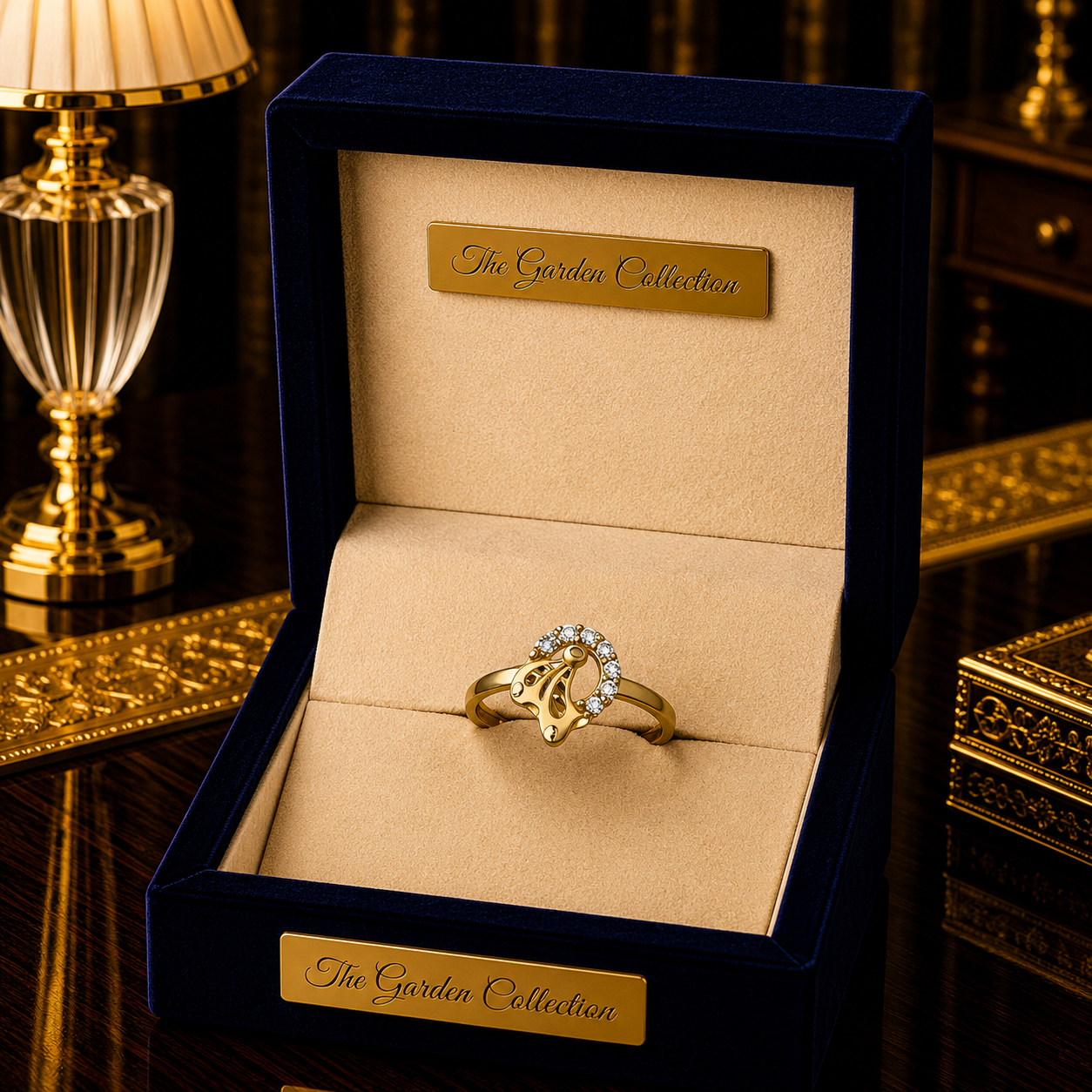 Golden Heart Adjustable Ring