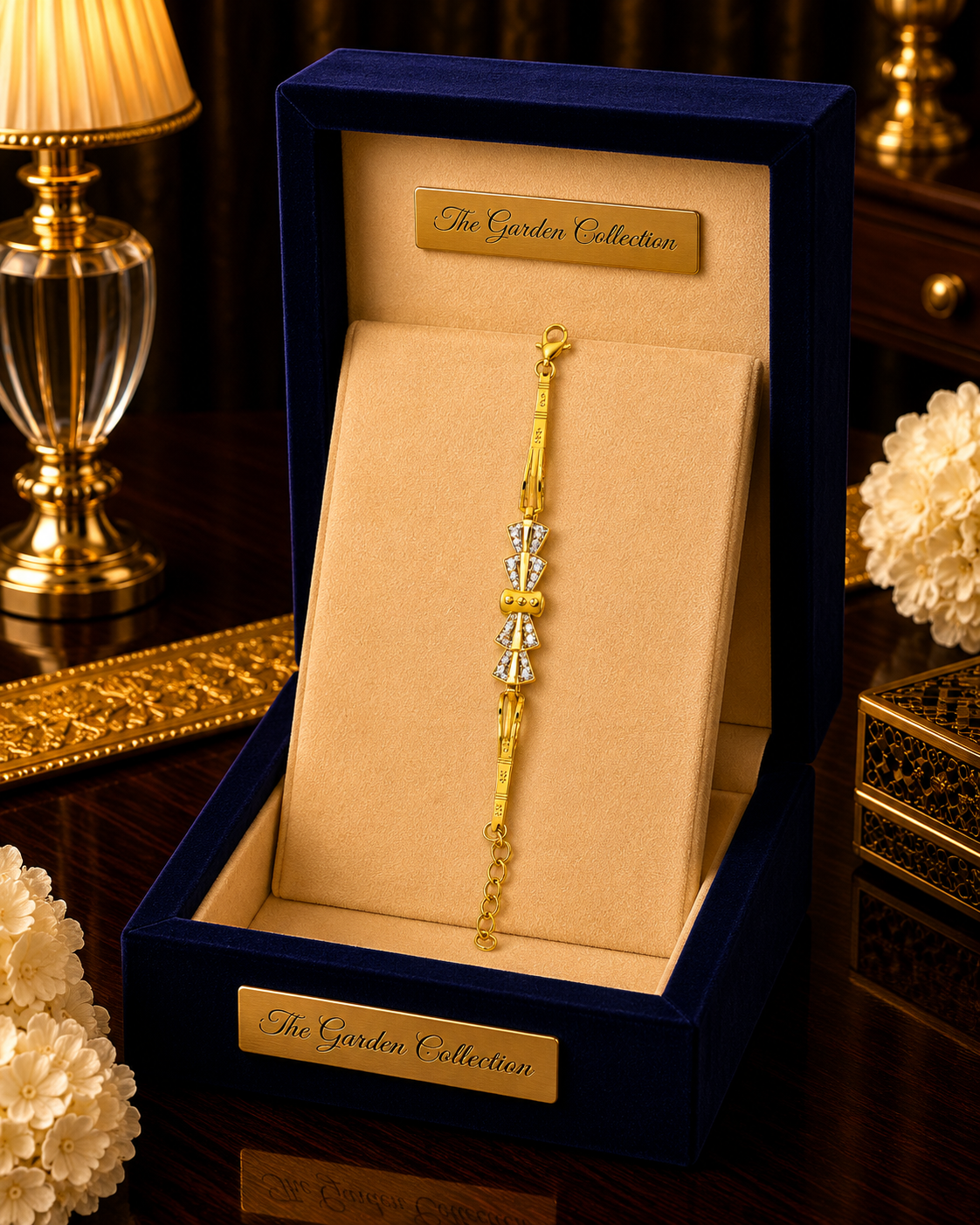 Geometric Bow Gold Bracelet