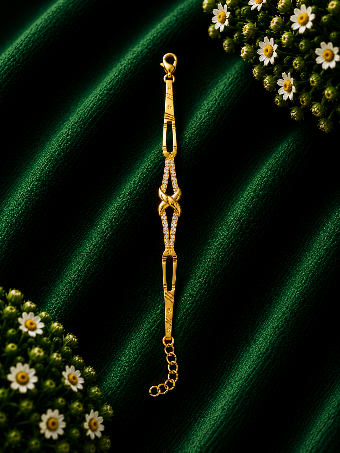 Sleek Leaf Gold Bracelet
