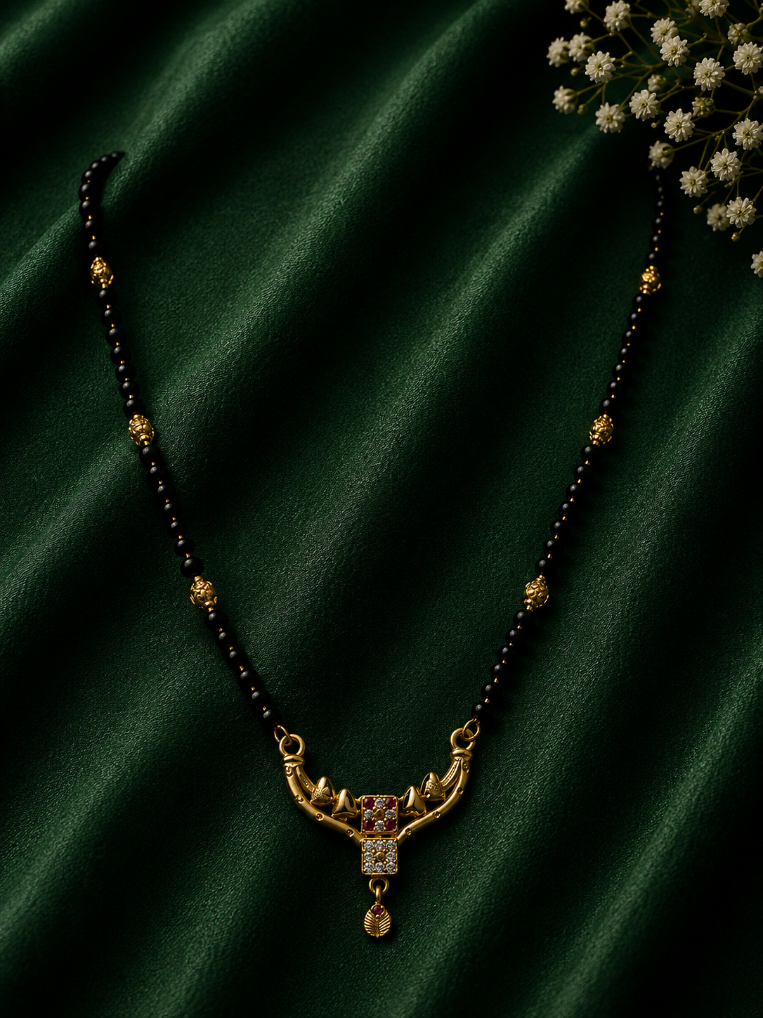 Modern Square Stone Mangalsutra