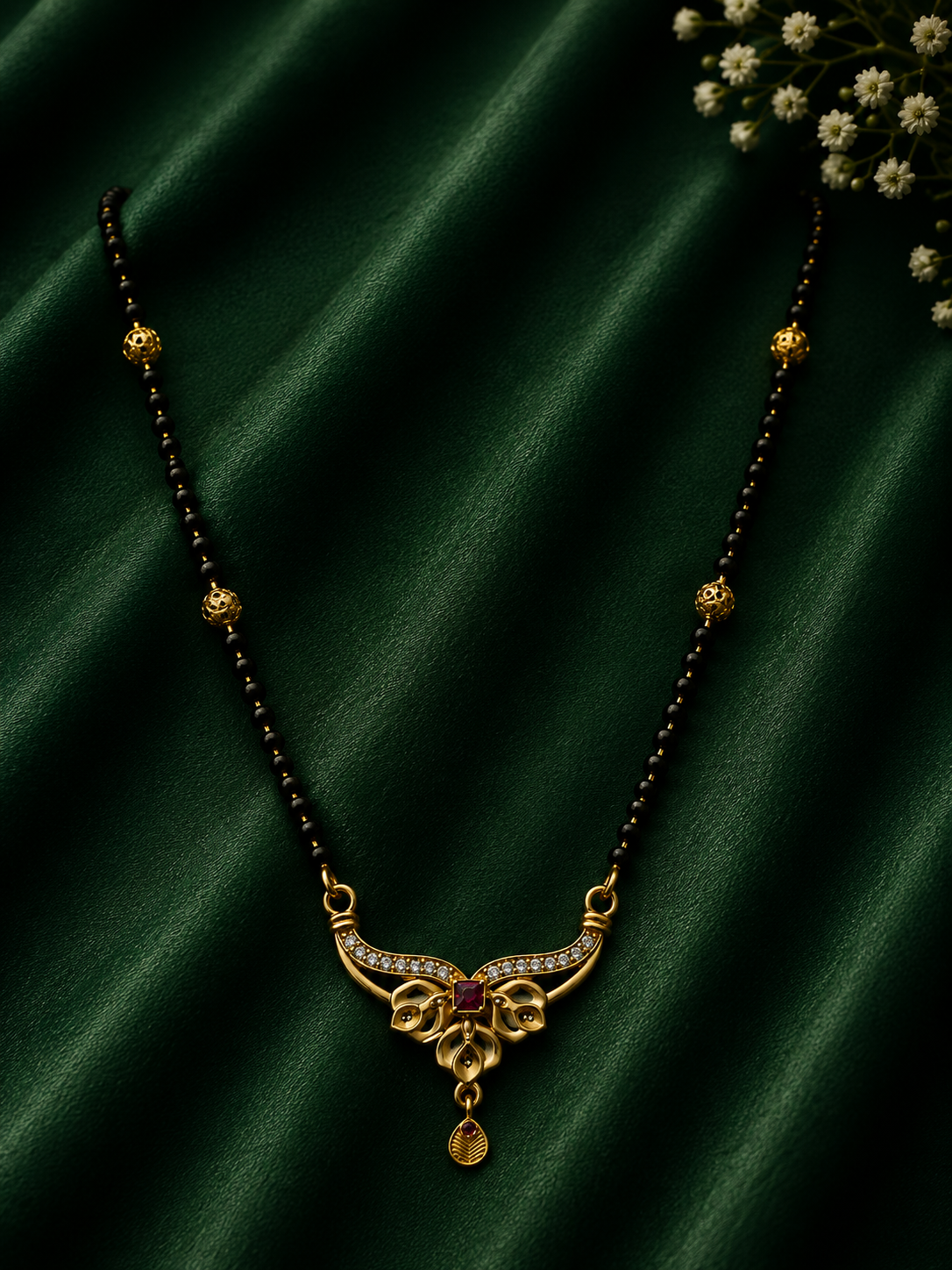 Luxury Crystal Bow Mangalsutra