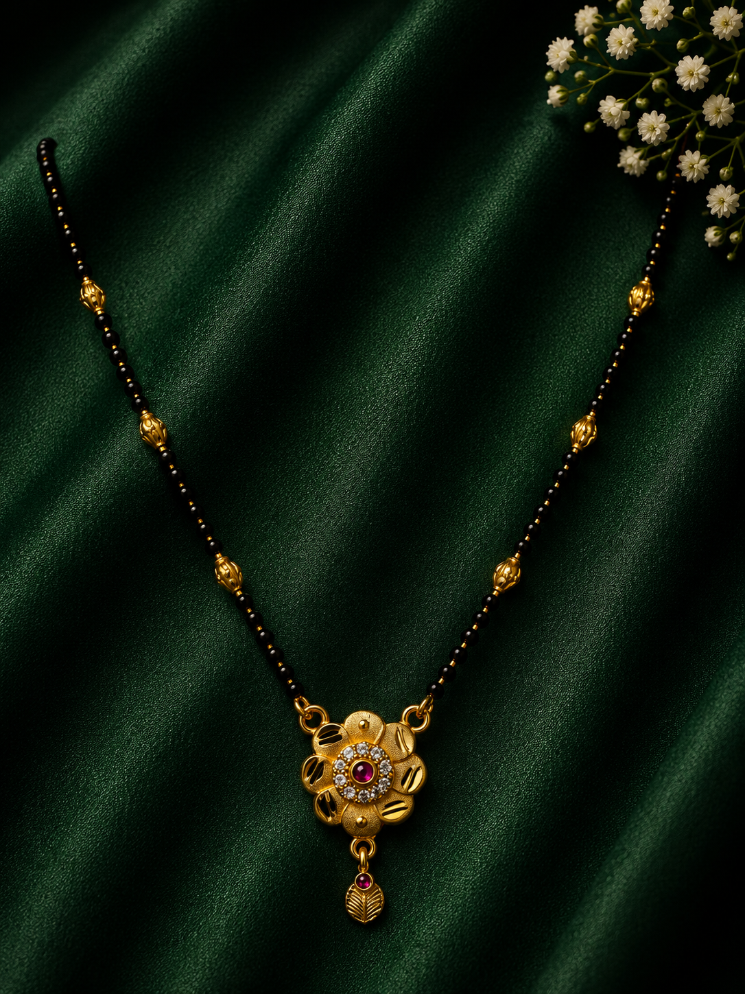 Designer Floral Gold Mangalsutra