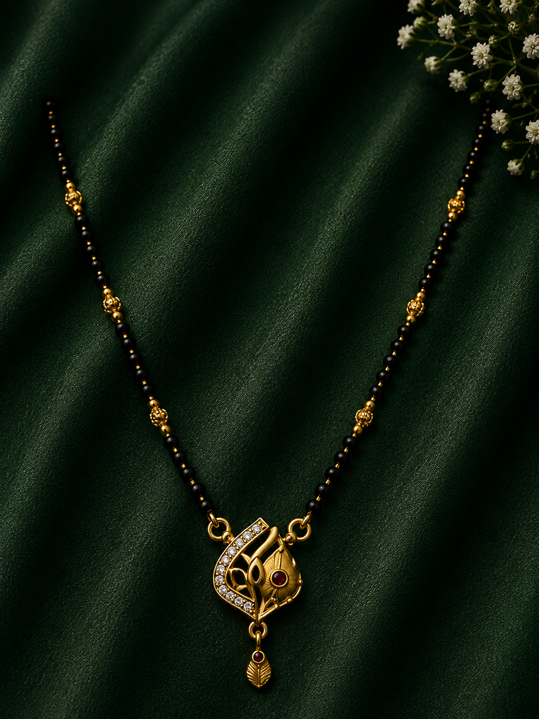 Elegant Geometric Gold Plated Mangalsutra