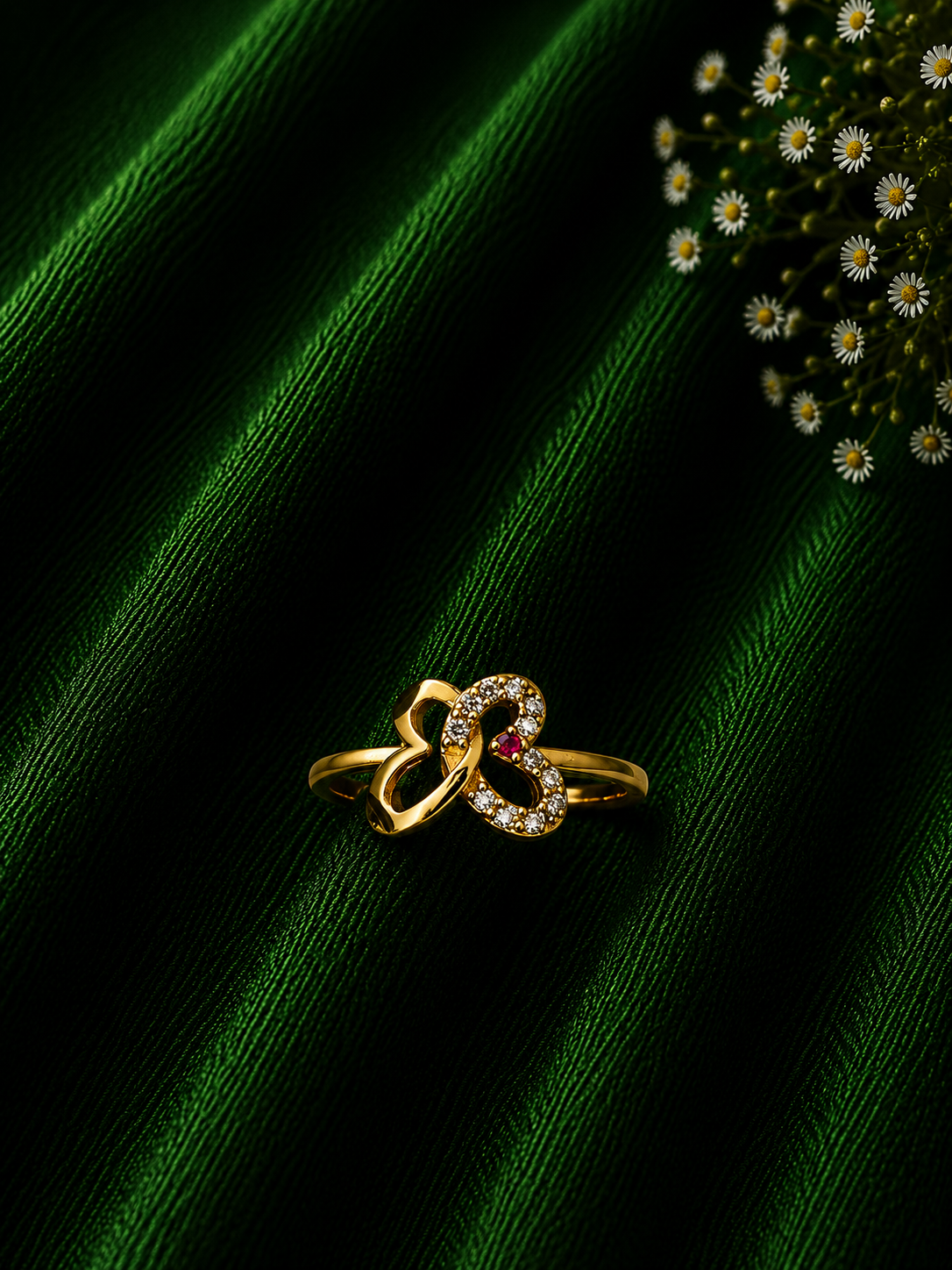 Butterfly Bloom Adjustable Gold Ring
