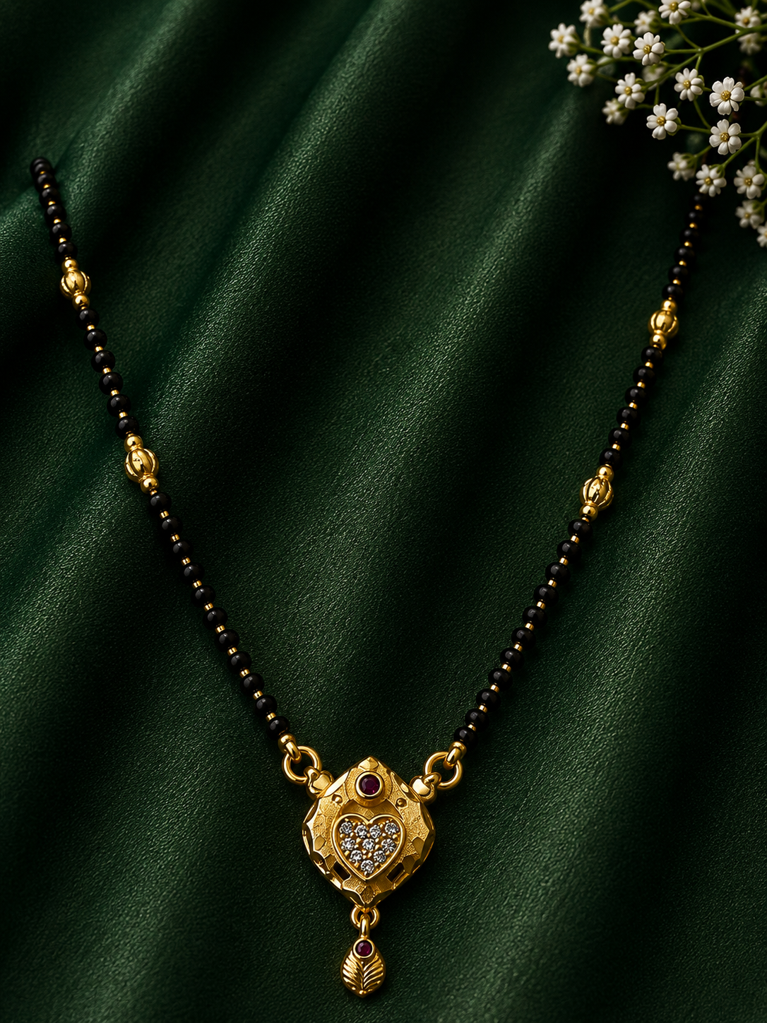 Elegant Ruby Stone Mangalsutra