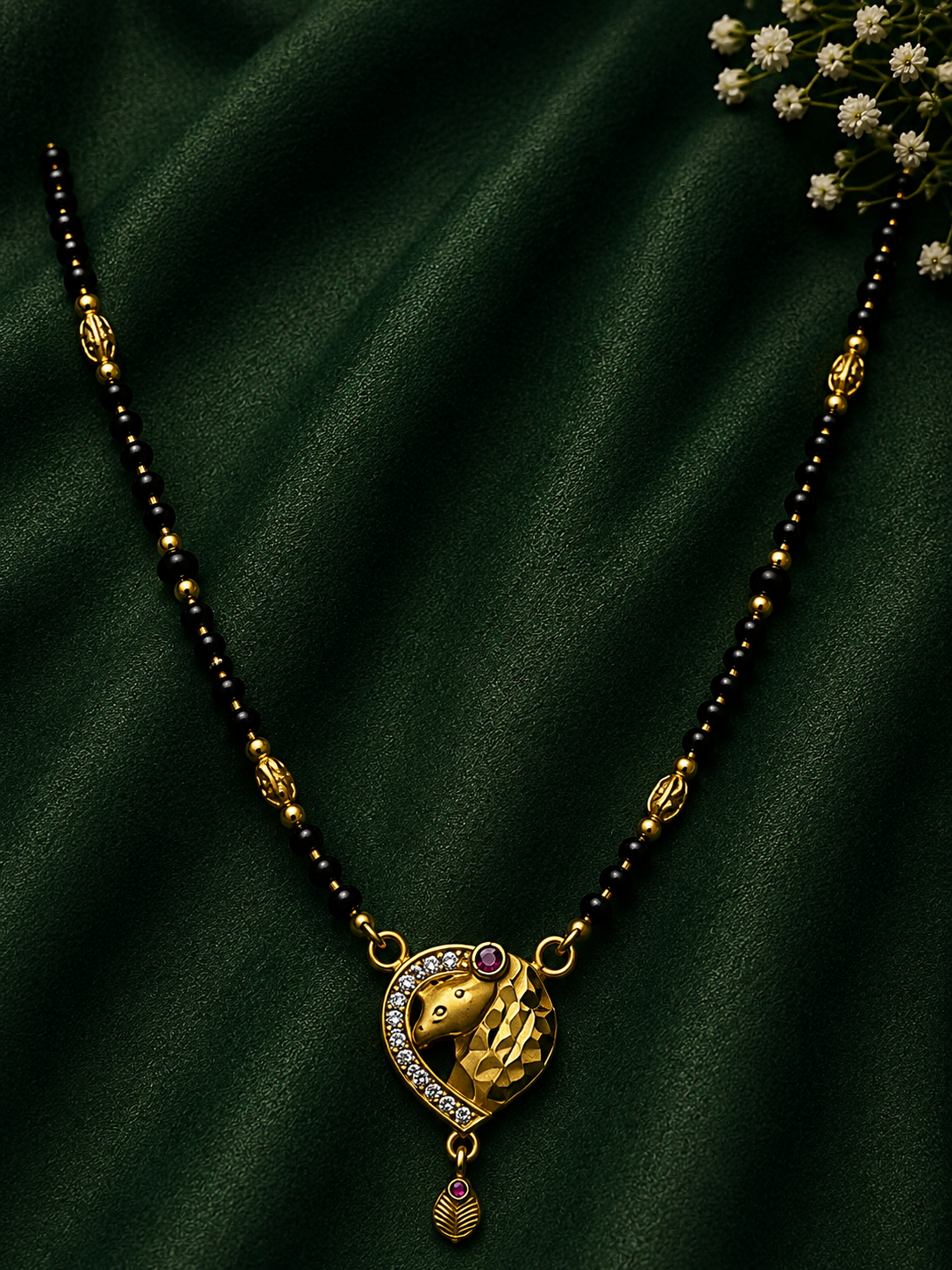 Heart Design Gold Mangalsutra