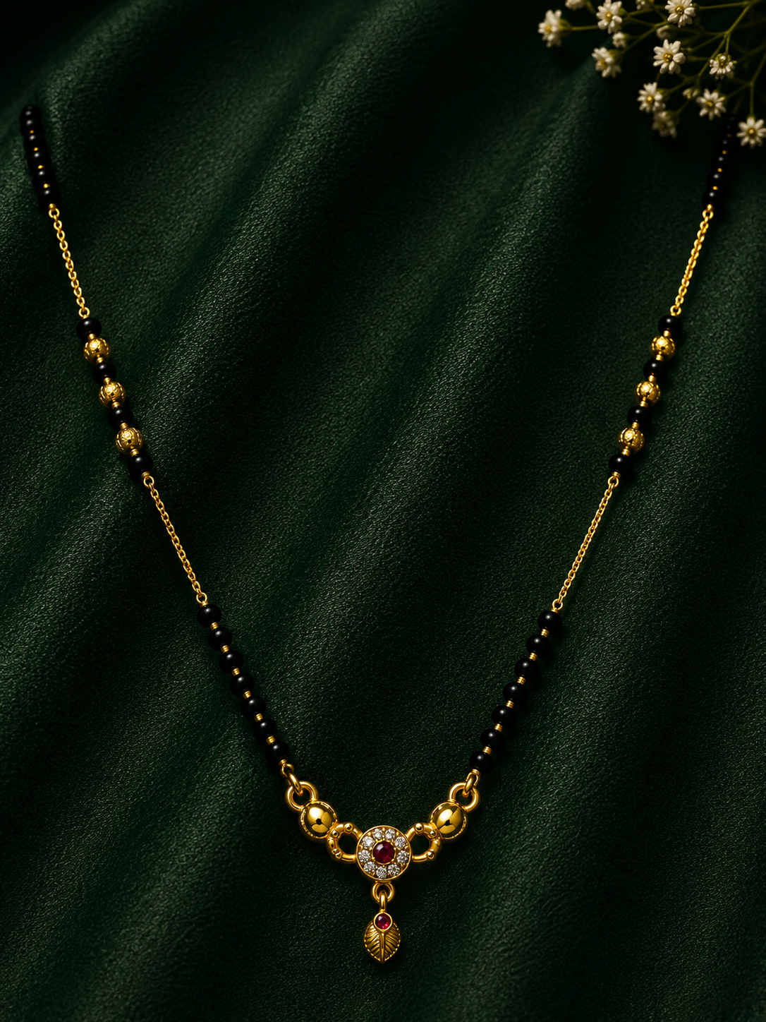 Ruby Blossom Traditional Mangalsutra