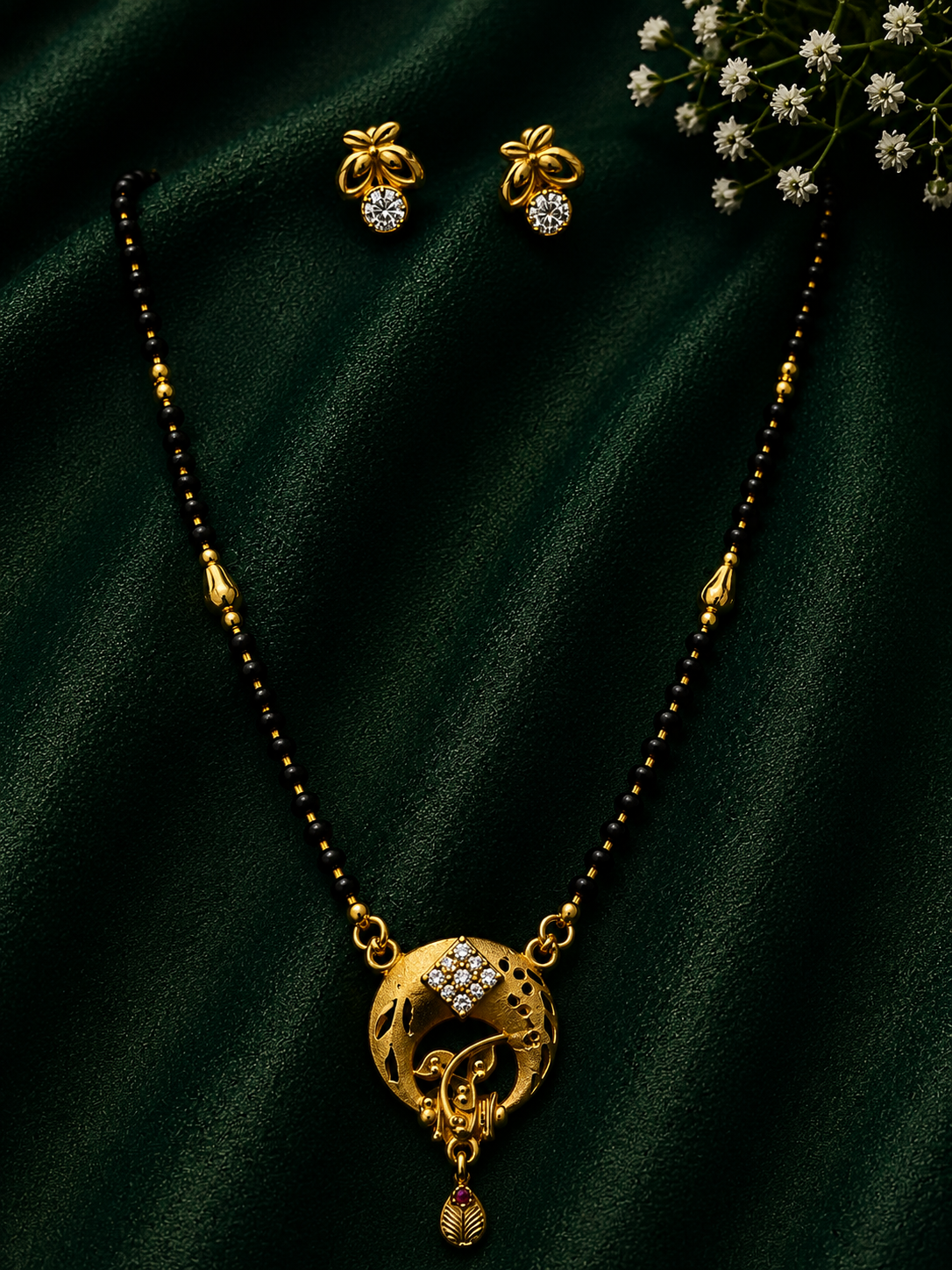 Elegant Round Charm Mangalsutra Set