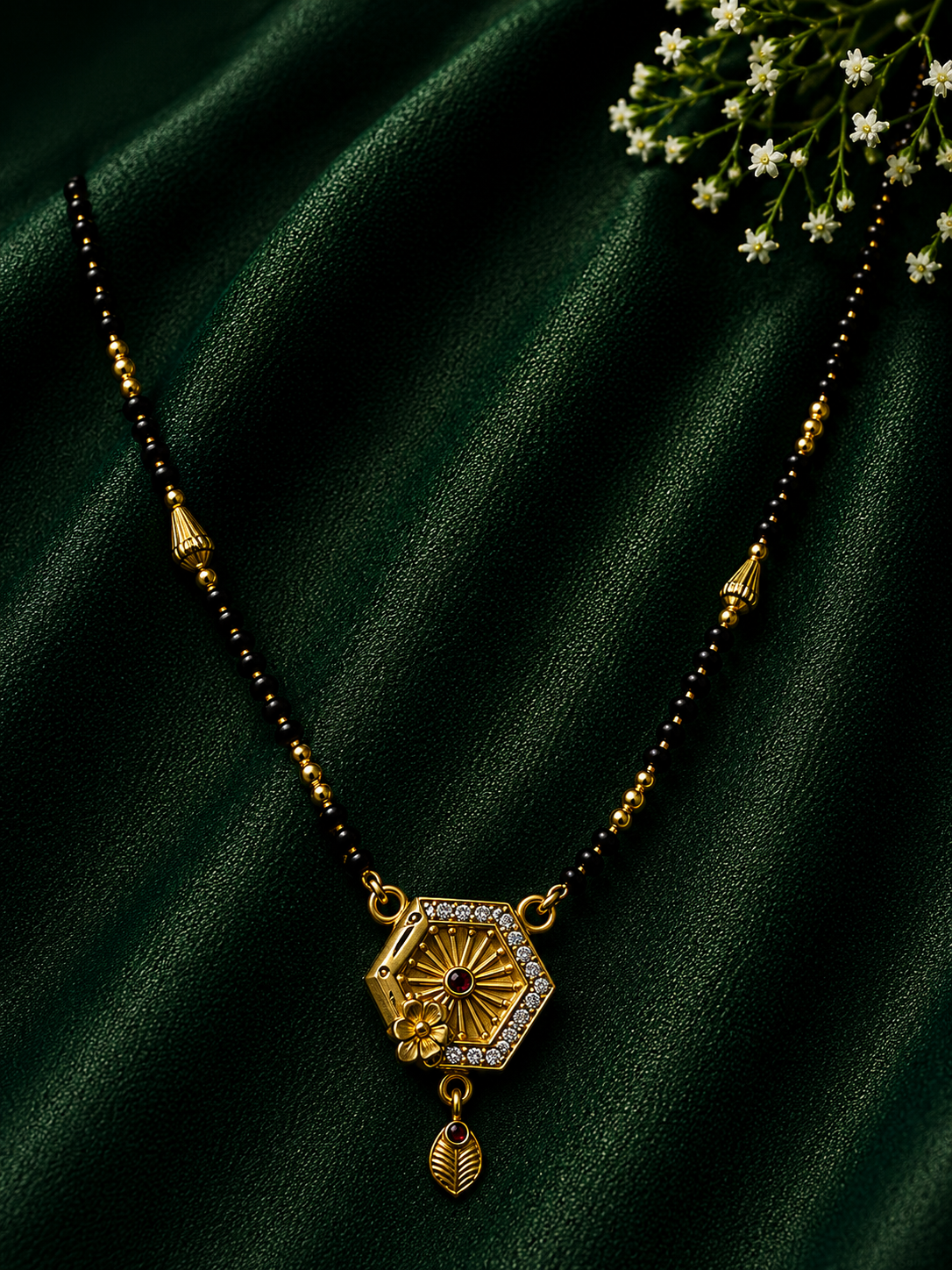 Hexagon Sunburst Mangalsutra Set