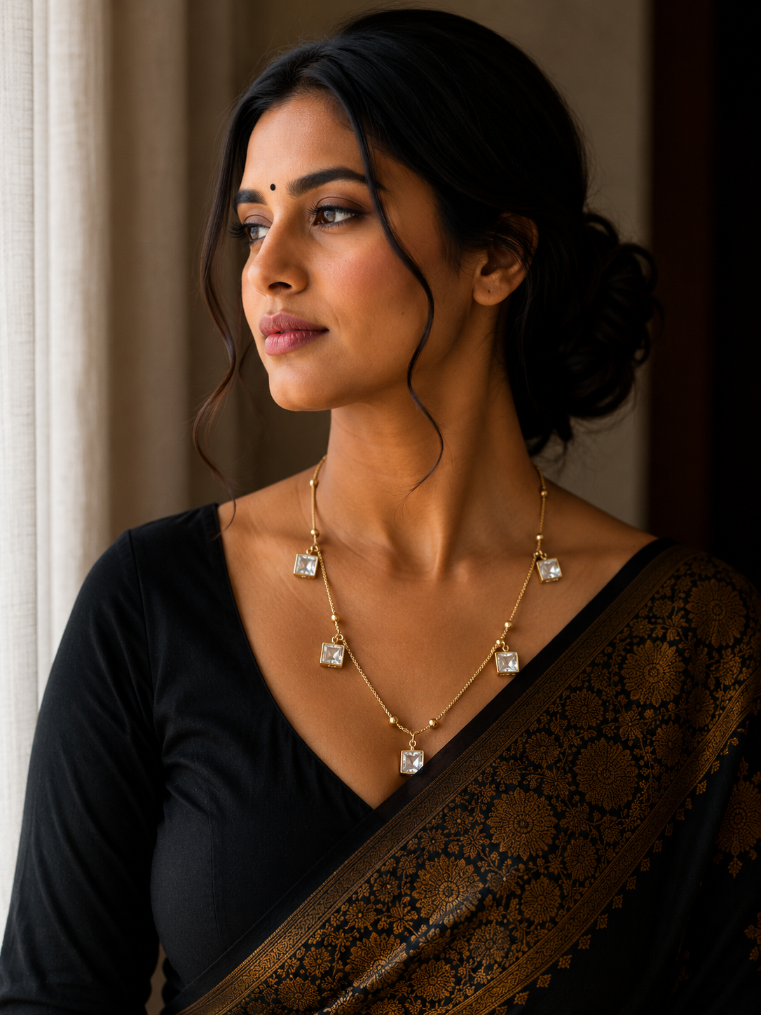 Luxury Crystal Square Necklace