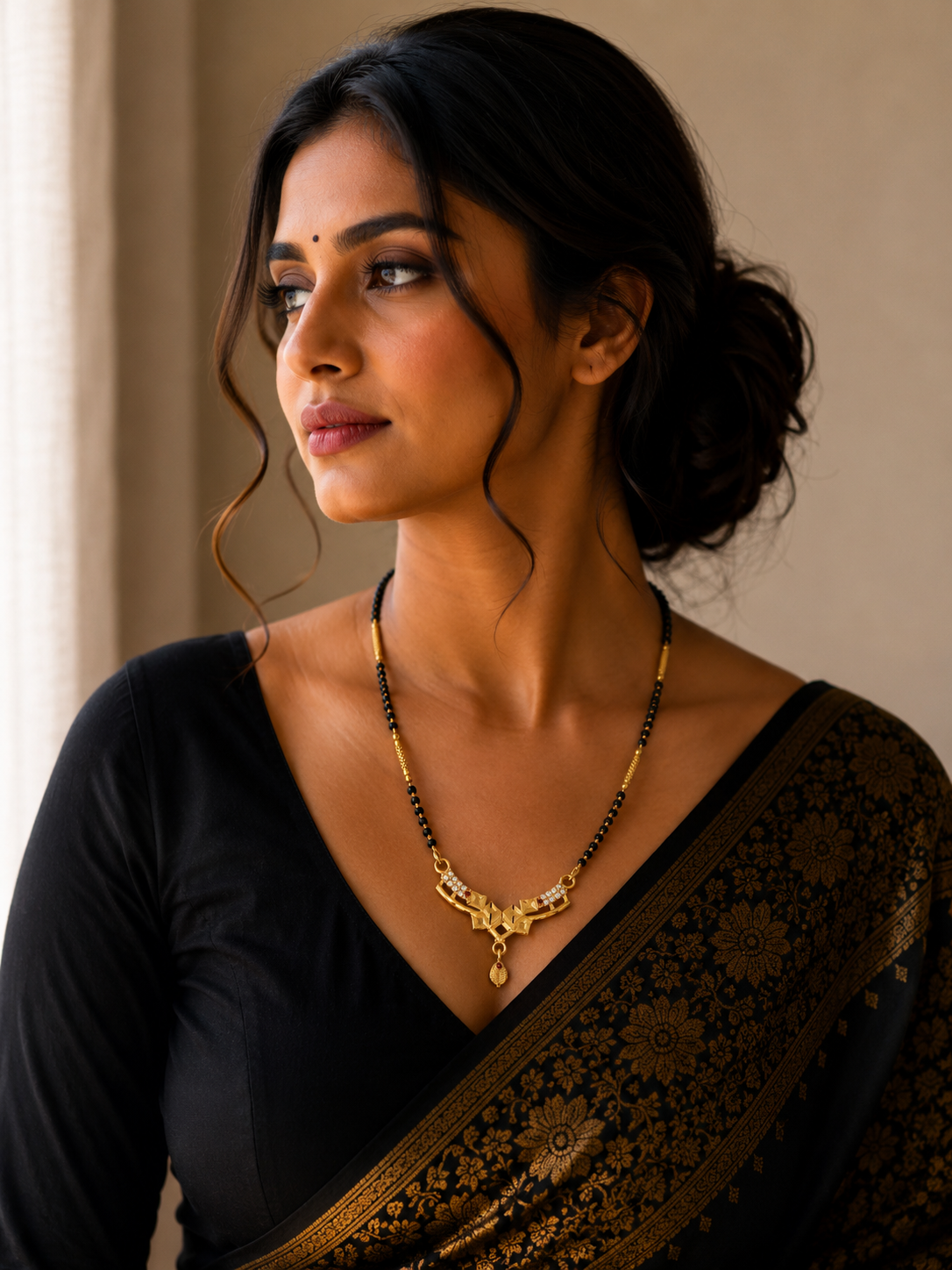 Premium Geometric Gold Plated Mangalsutra
