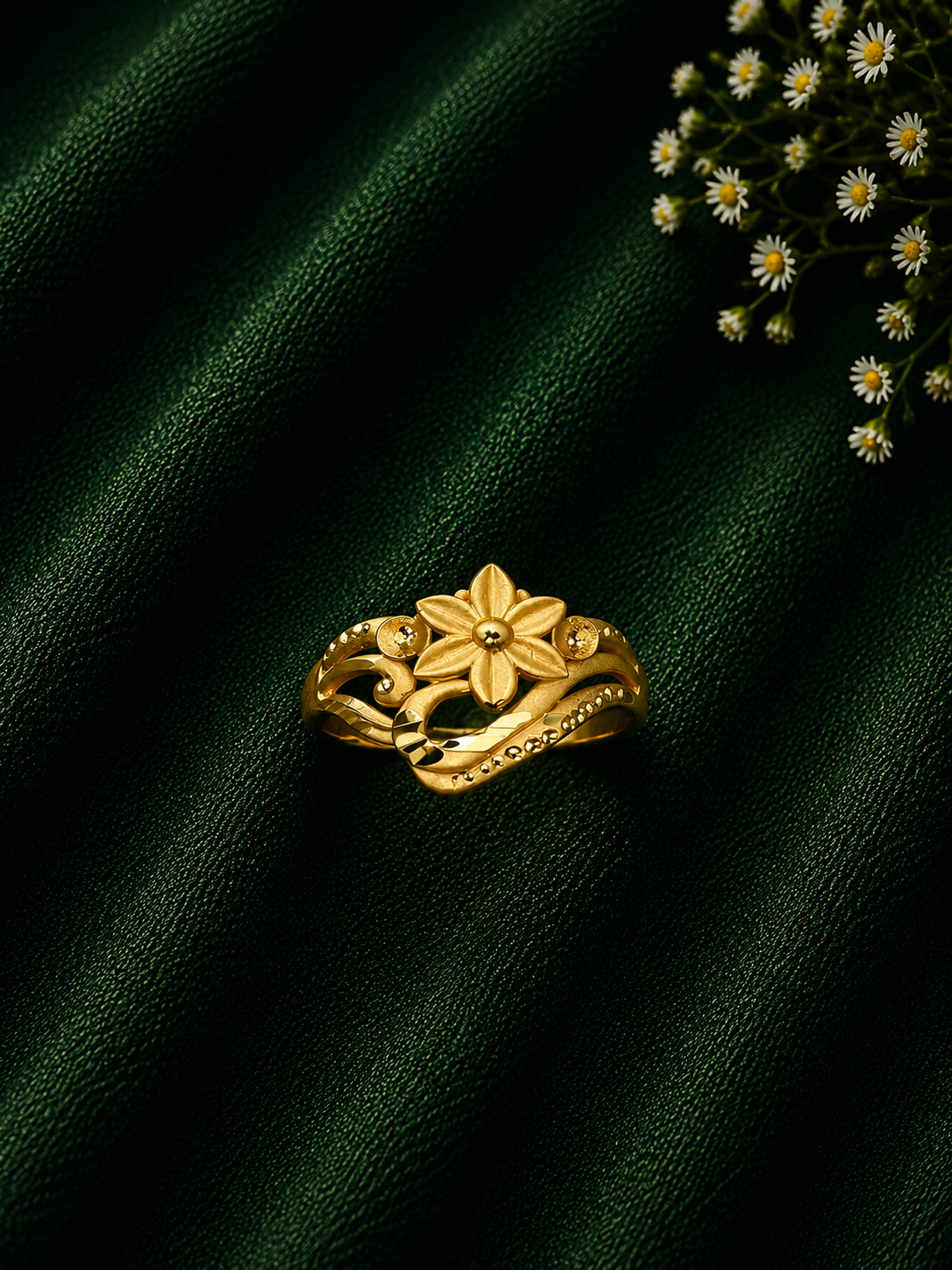 Blooming Flower Gold Statement Ring