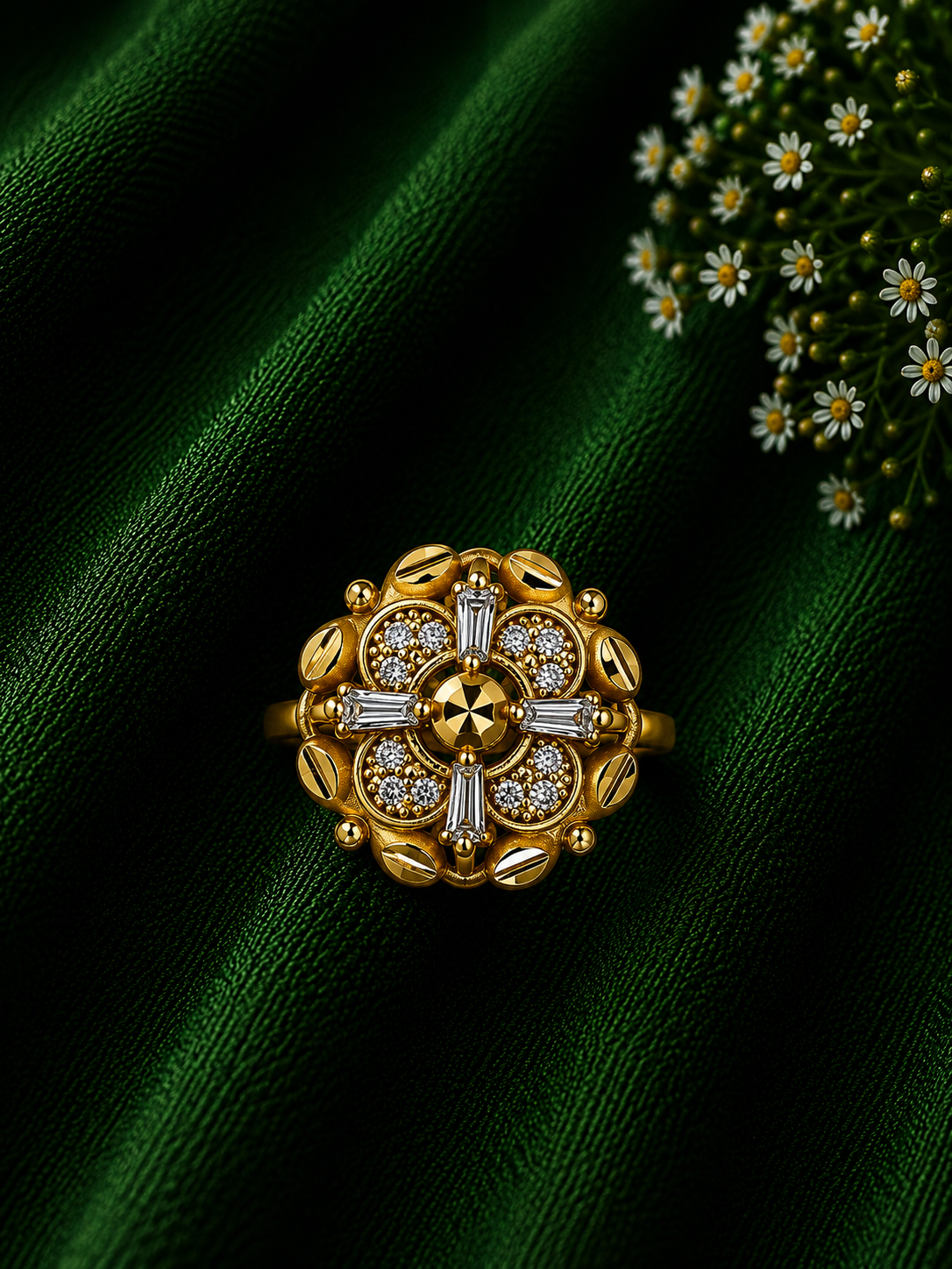 Divine Om Gold Ring