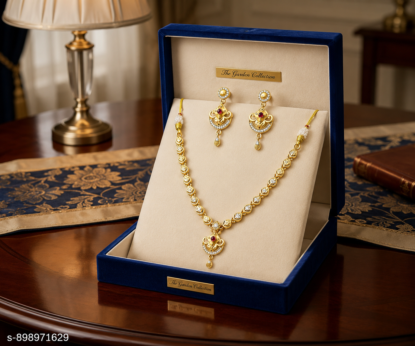 Elegant Gold Plated Floral Pendant Necklace with Crystal Accents