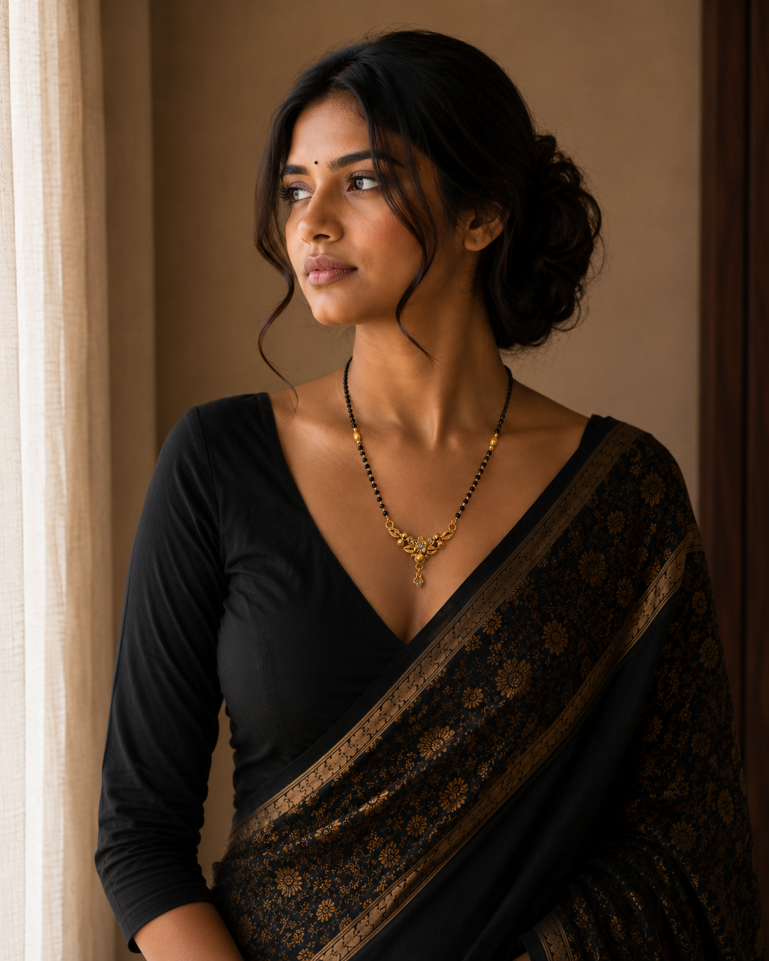 Floral Heritage Gold Mangalsutra