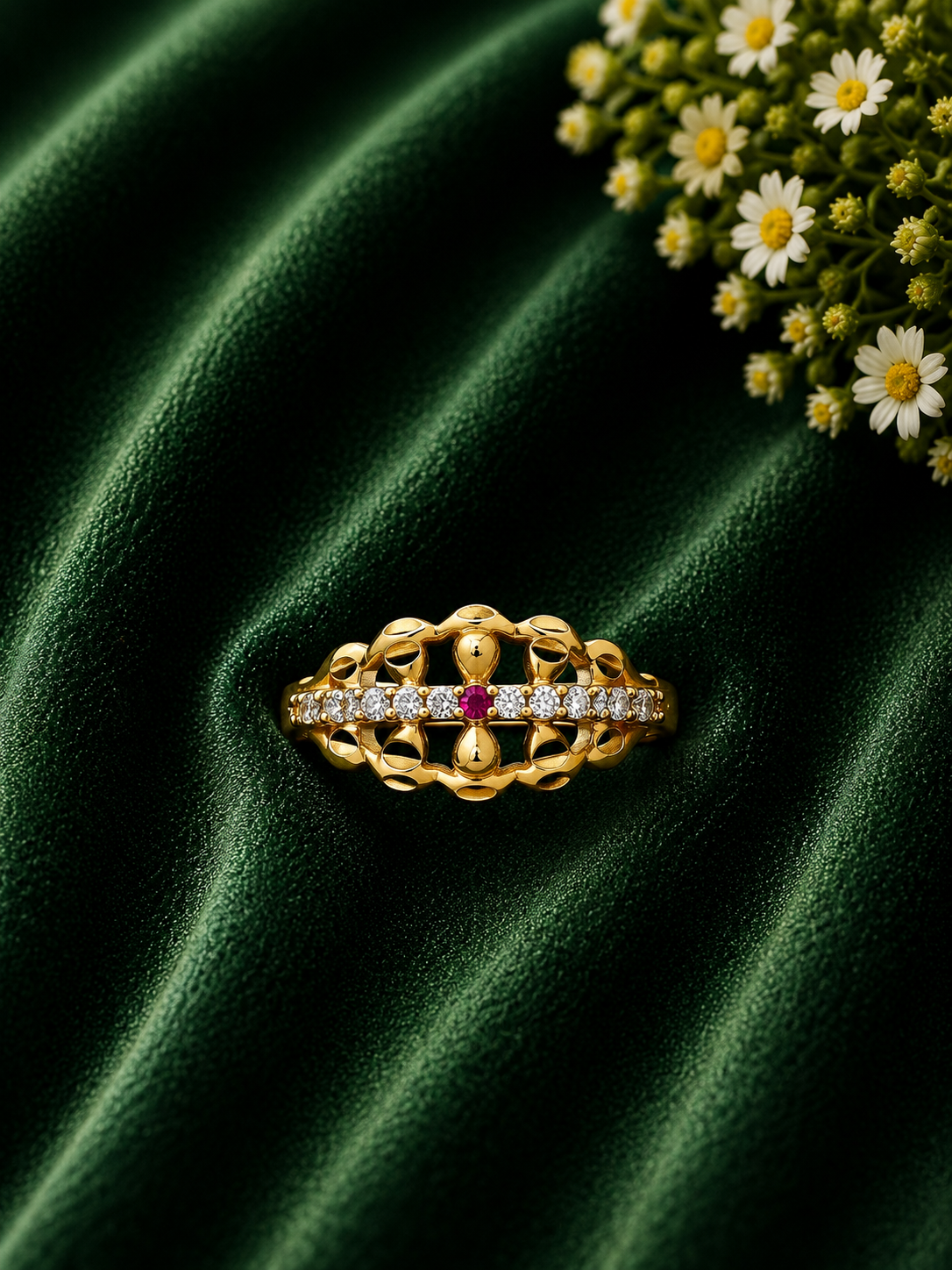 Royal Floral Gold Ring