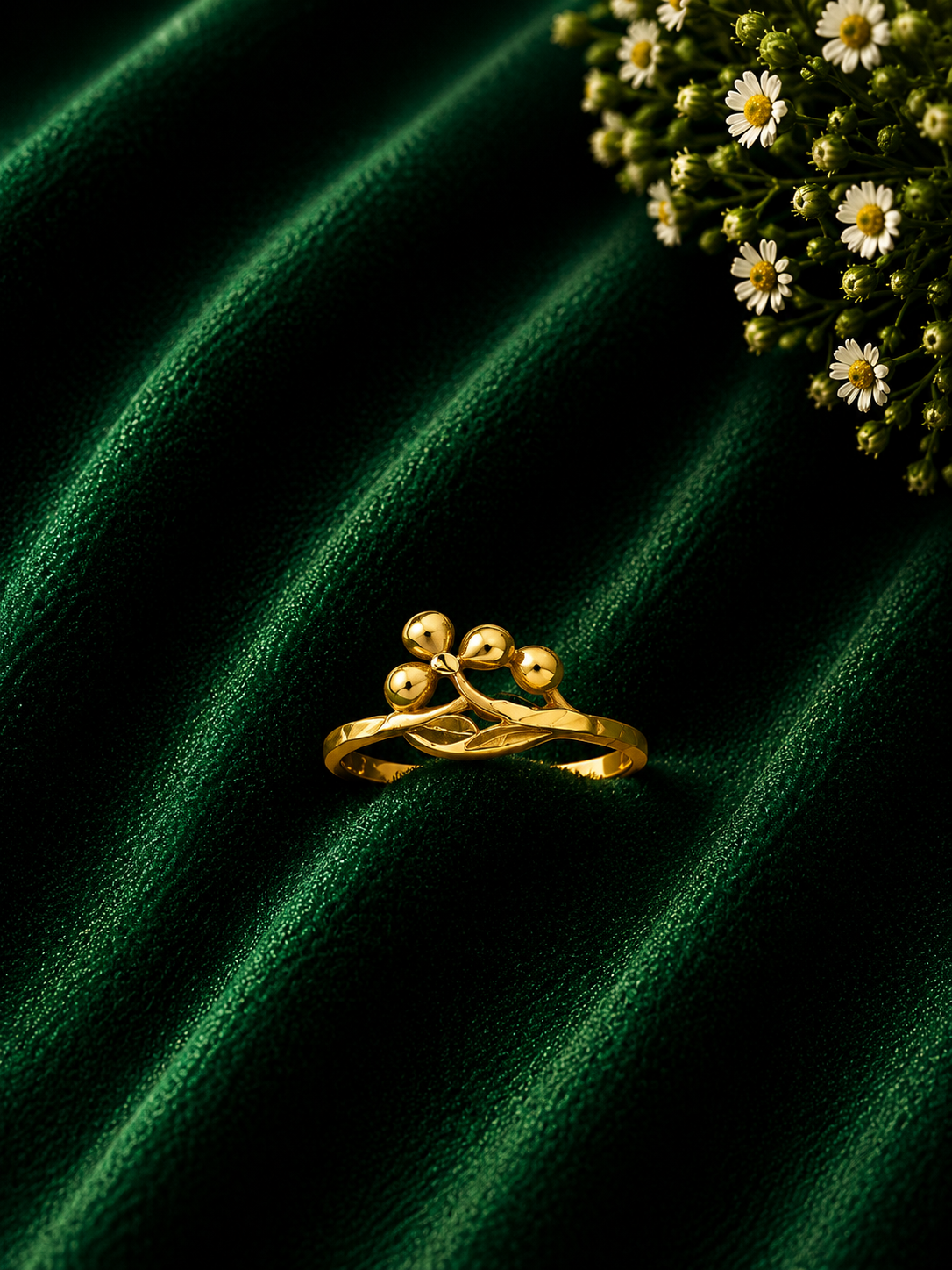 Nature Vine Designer Gold Ring