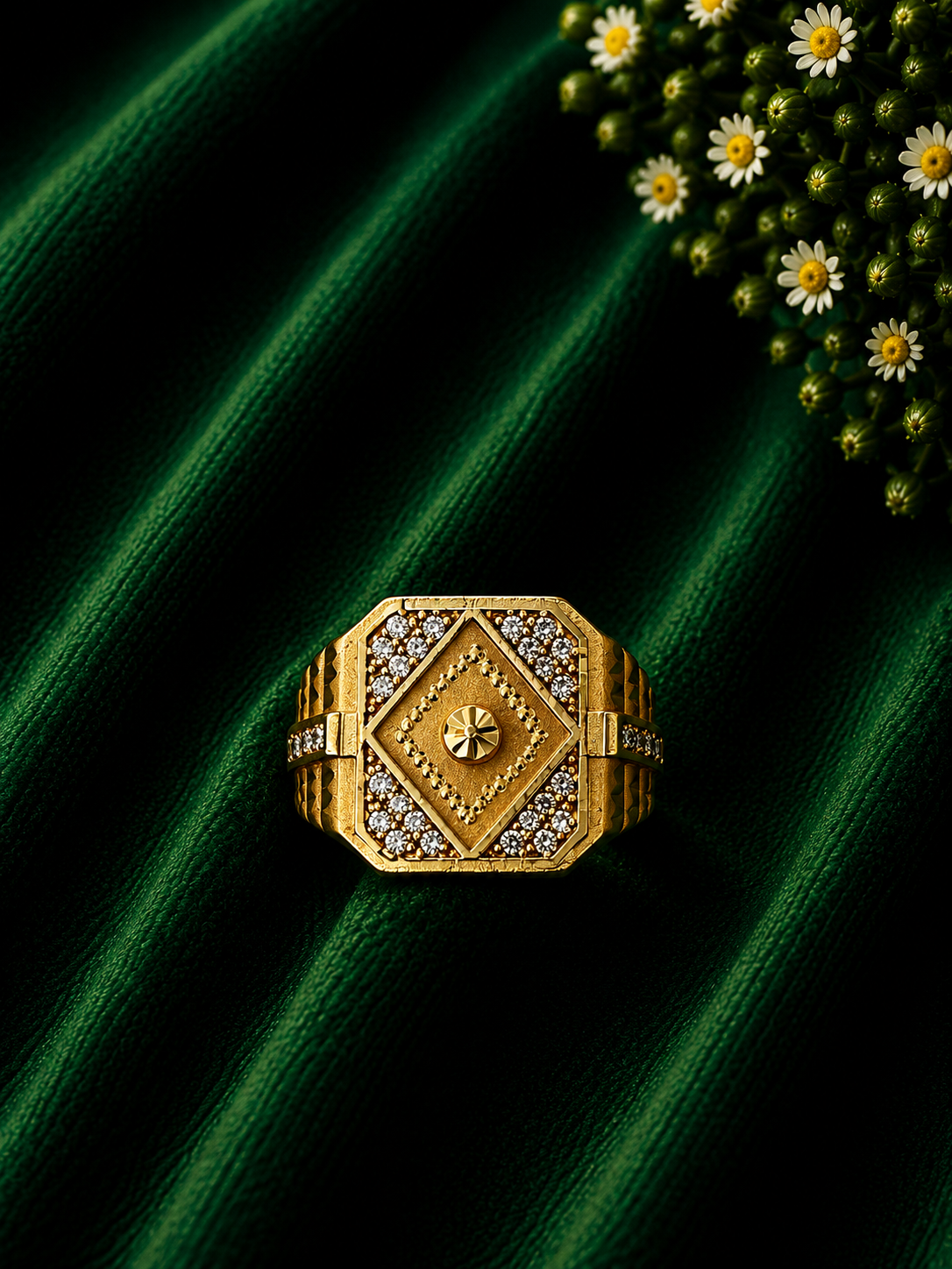Imperial Diamond Accent Gold Ring for Men