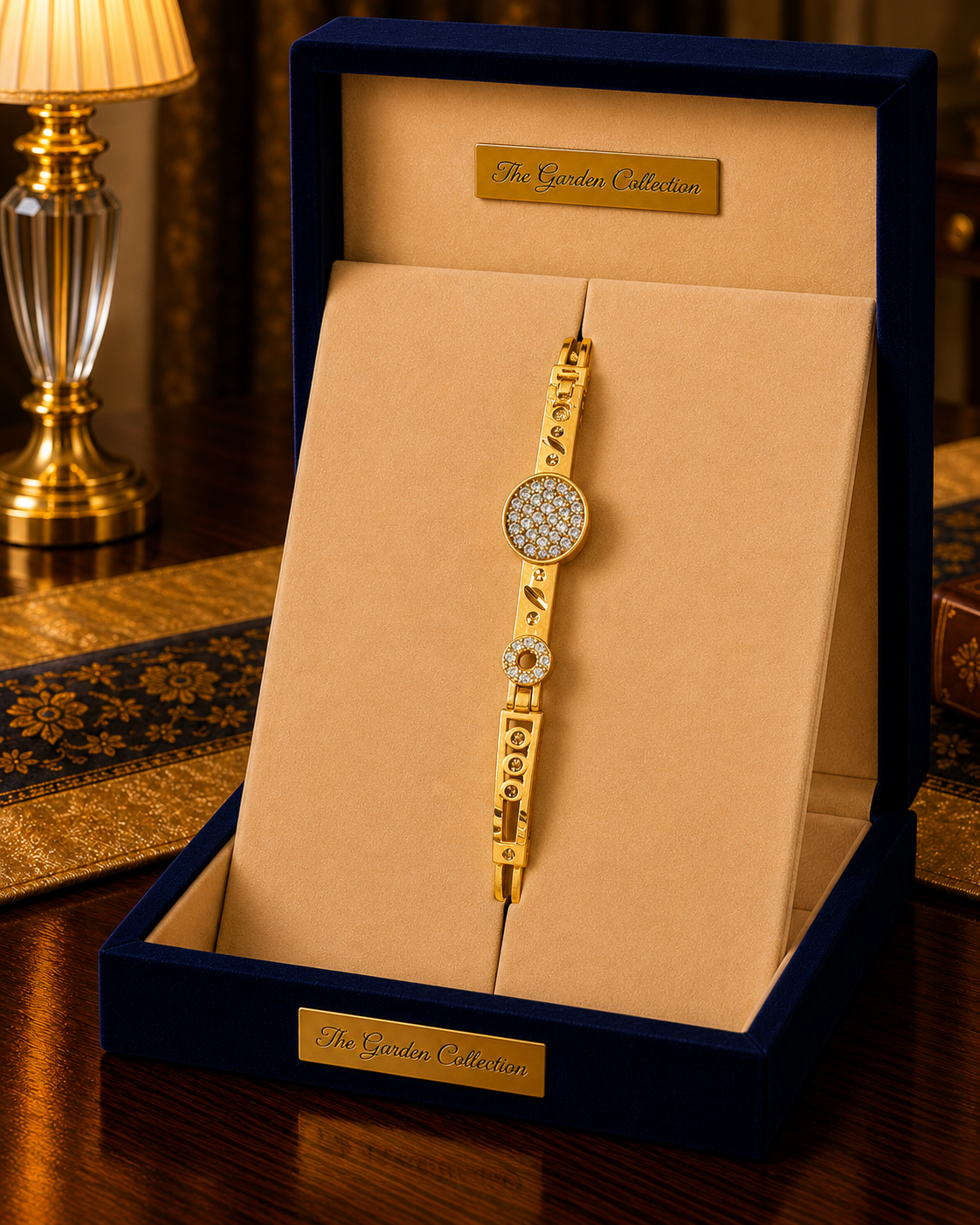 Premium Diamond Look Gold Plated Designer Bracelet for Women