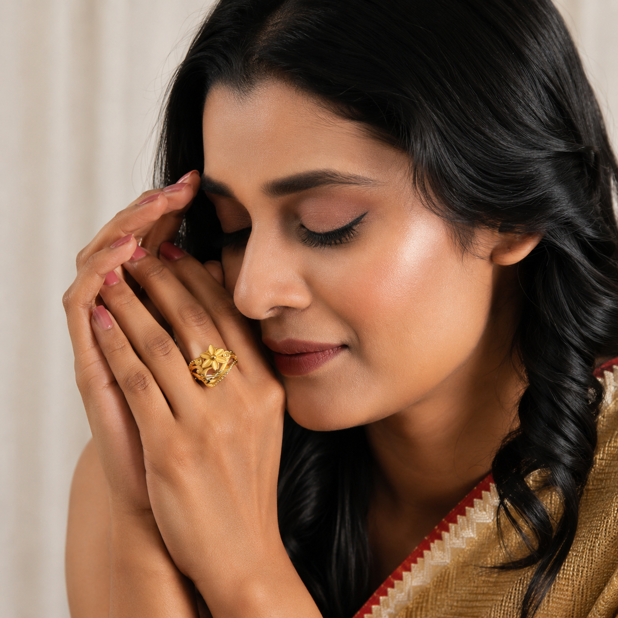Blooming Flower Gold Statement Ring