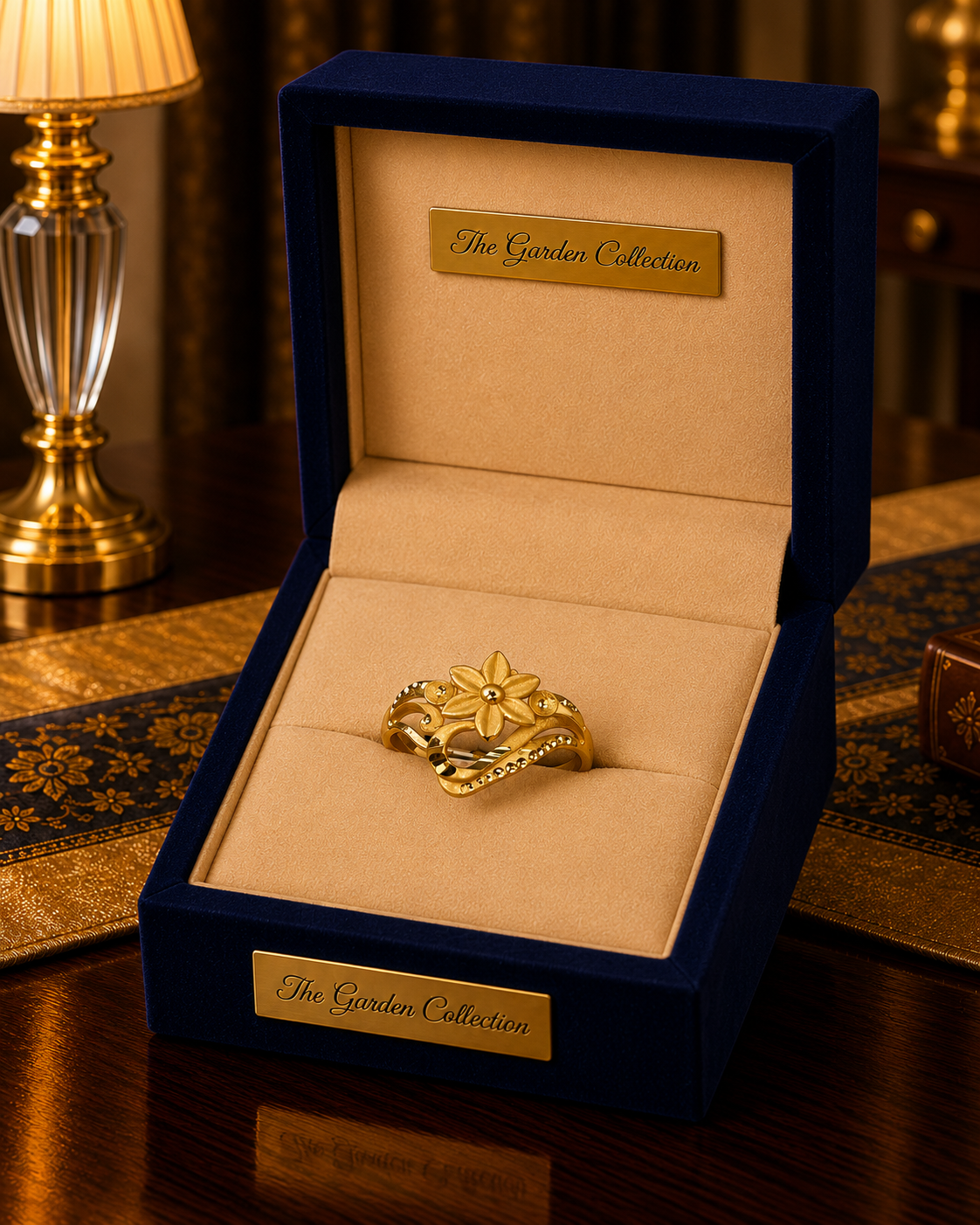 Blooming Flower Gold Statement Ring