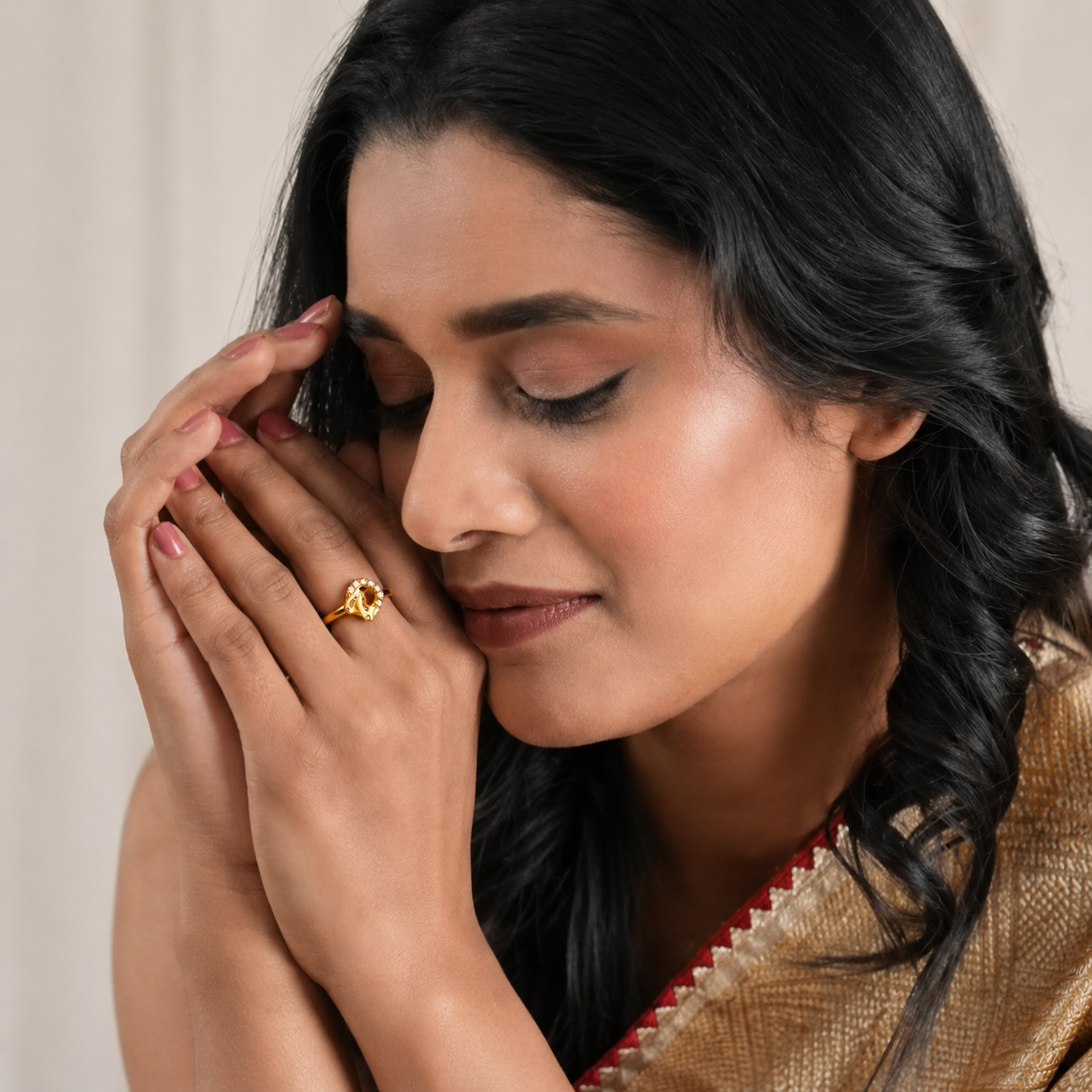 Golden Heart Adjustable Ring