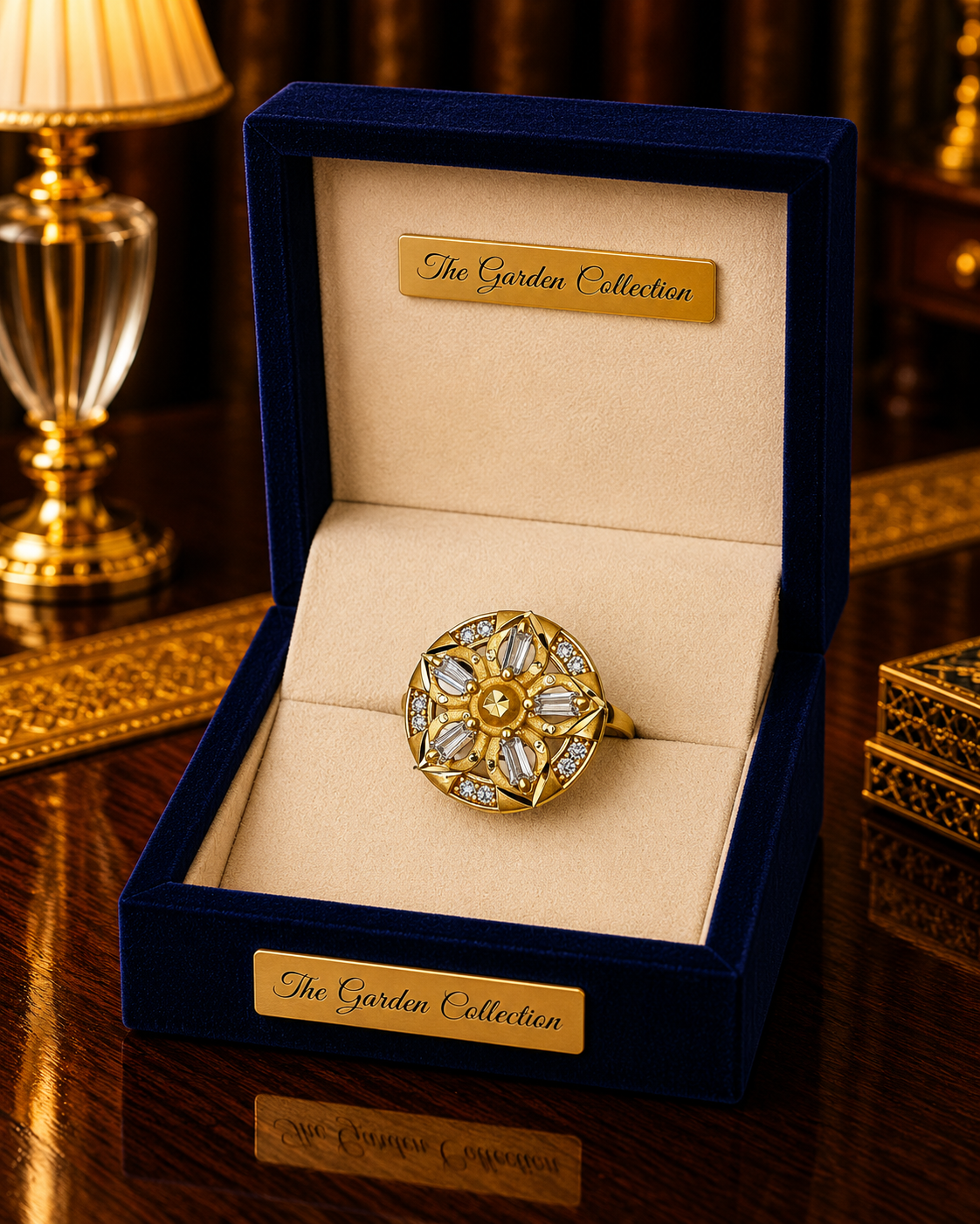Floral Radiance Adjustable Ring