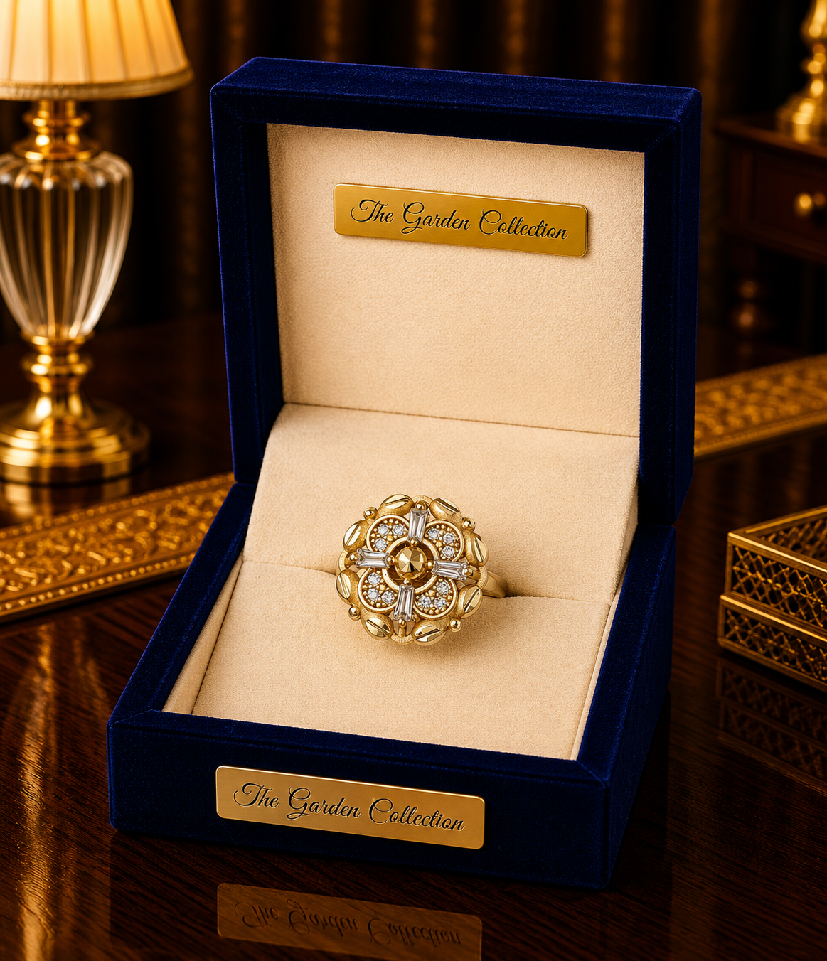 Divine Om Gold Ring