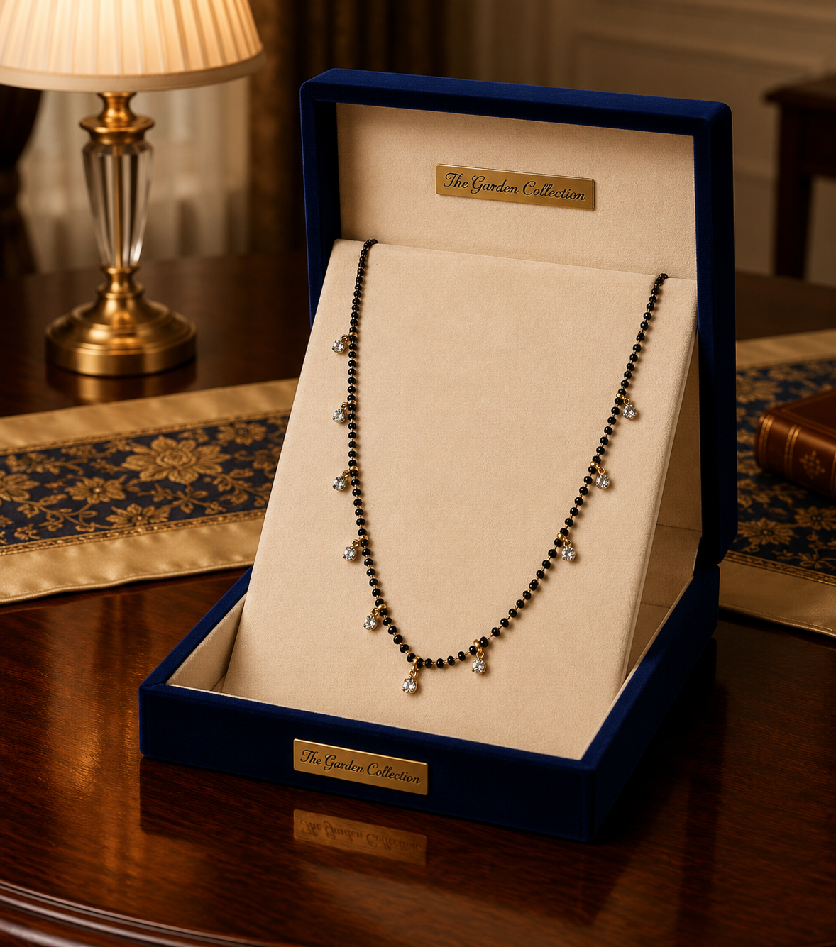 Elegant Crystal Dangle Gold Plated Mangalsutra for Women