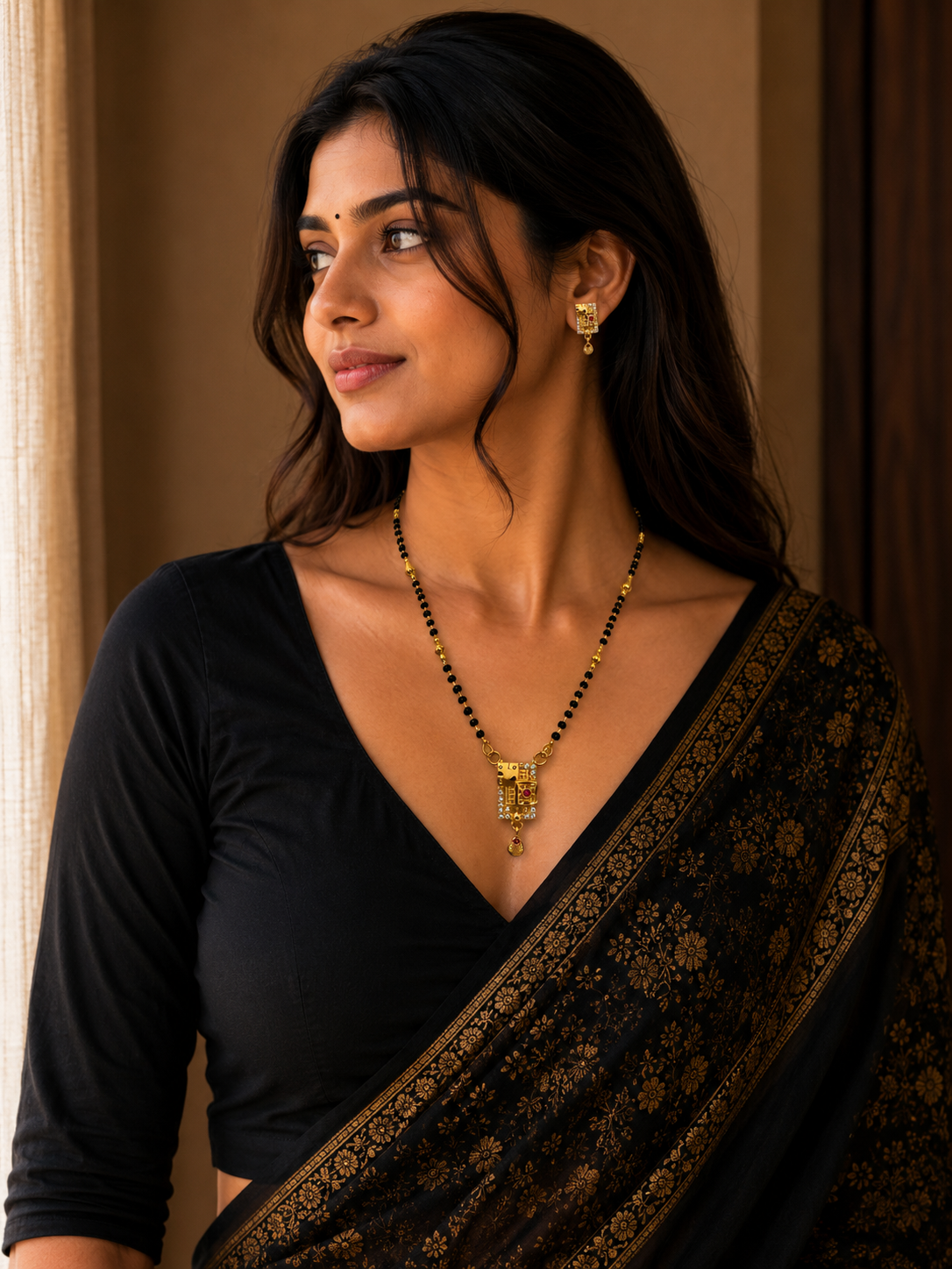 Antique Square Mangalsutra Set