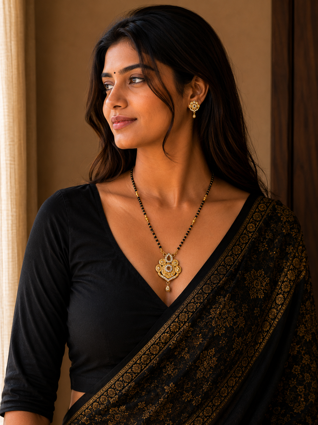 Golden Pearl Style Mangalsutra Set