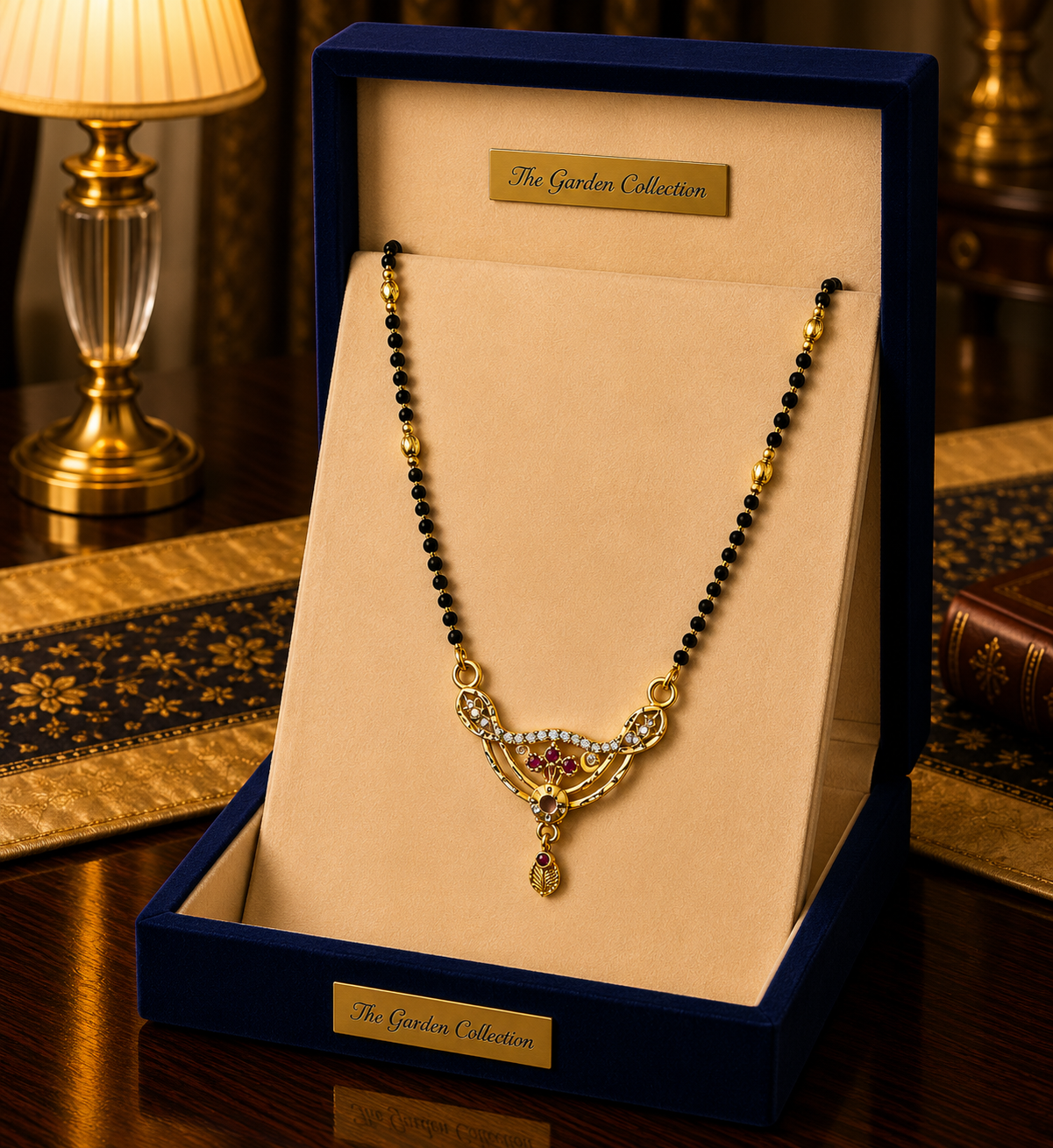 Premium Floral Stone Mangalsutra
