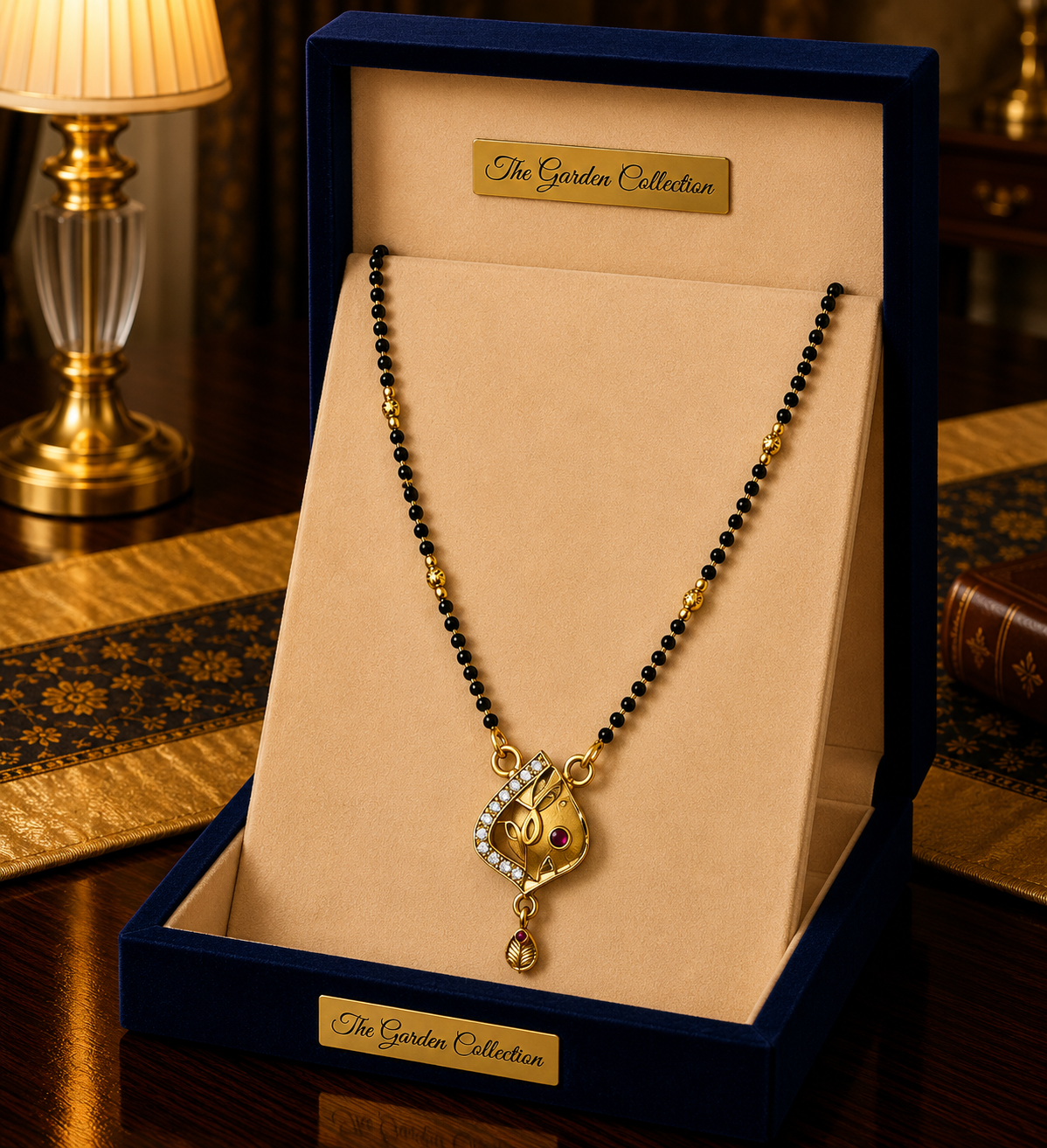Elegant Geometric Gold Plated Mangalsutra