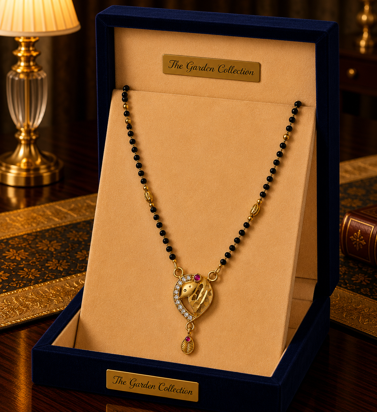 Heart Design Gold Mangalsutra