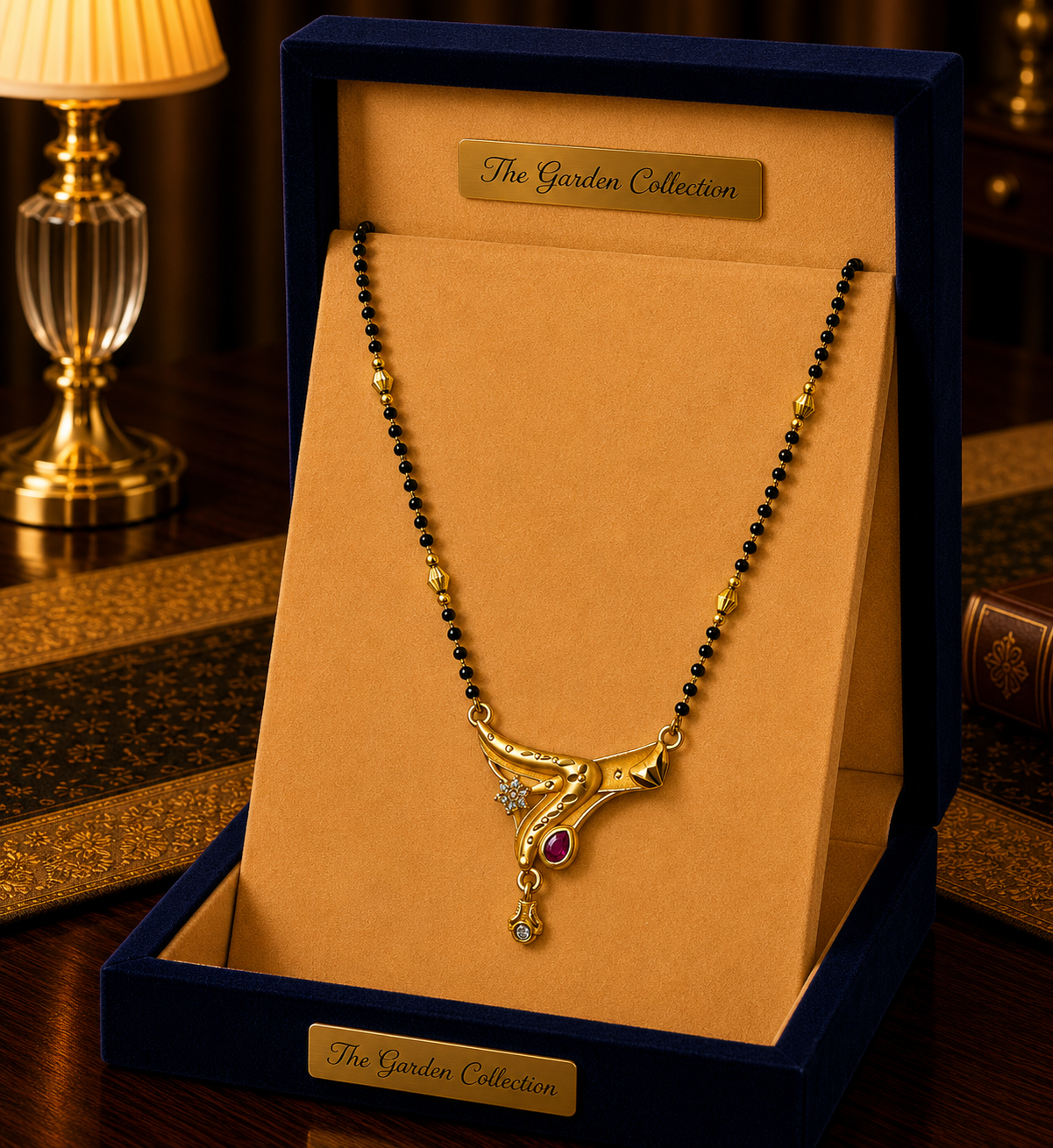 Ruby Charm Gold Mangalsutra