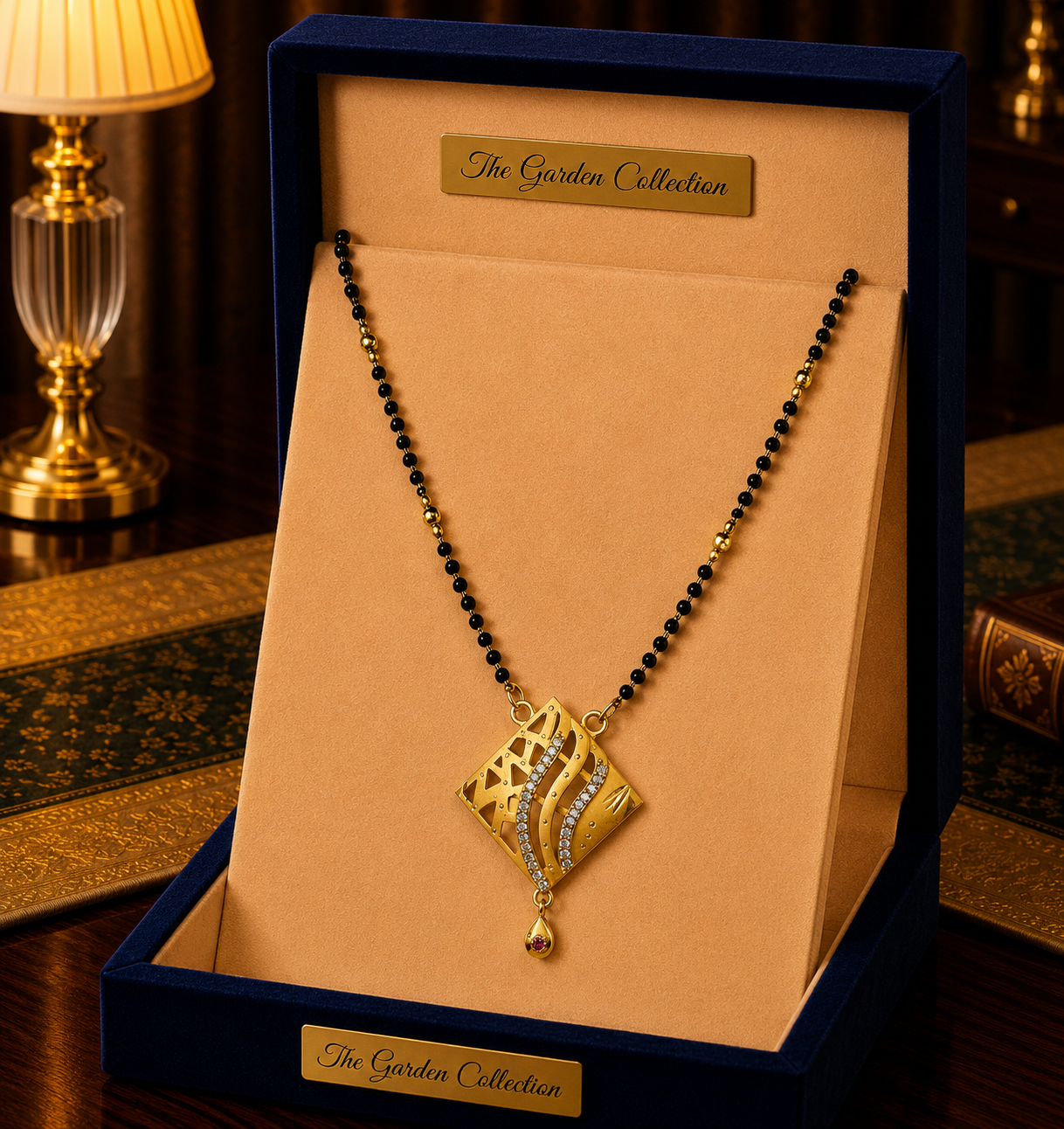 Diamond Cut Geometric Mangalsutra Set