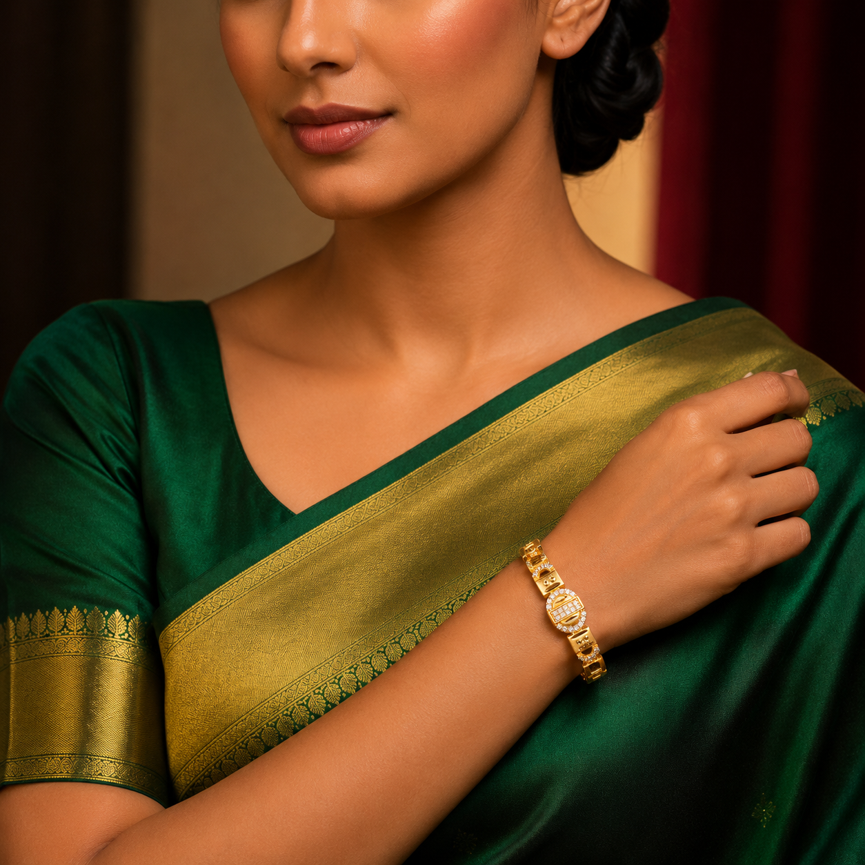 Classic Stone Gold Bracelet