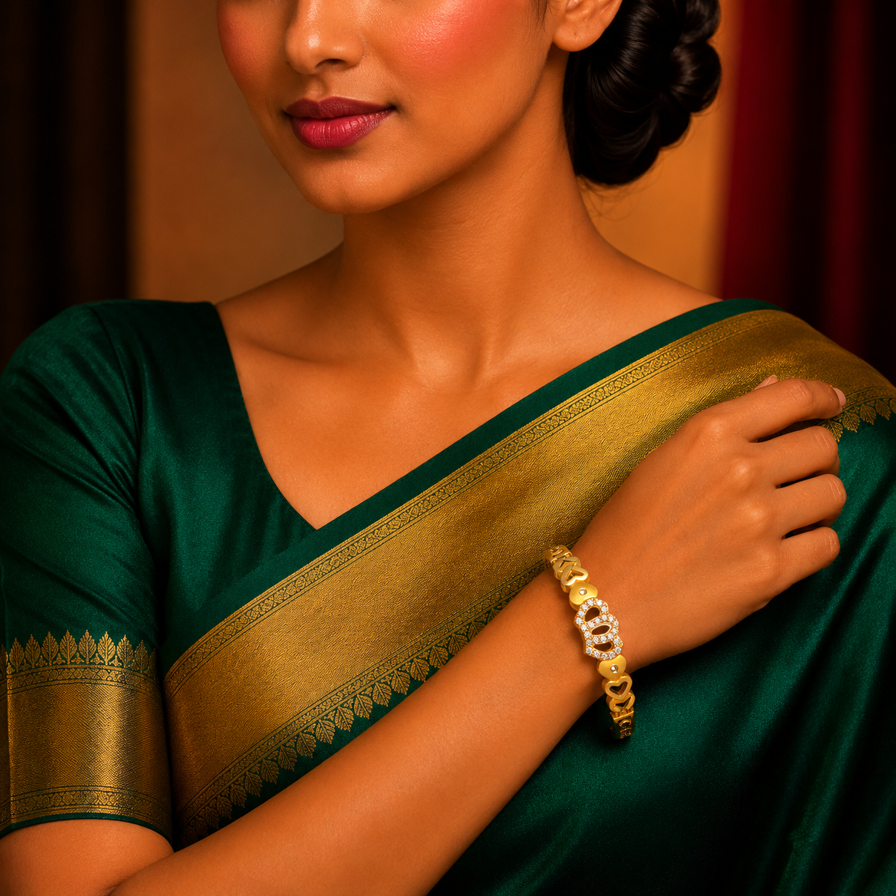 Oval Shine Gold Bracelet