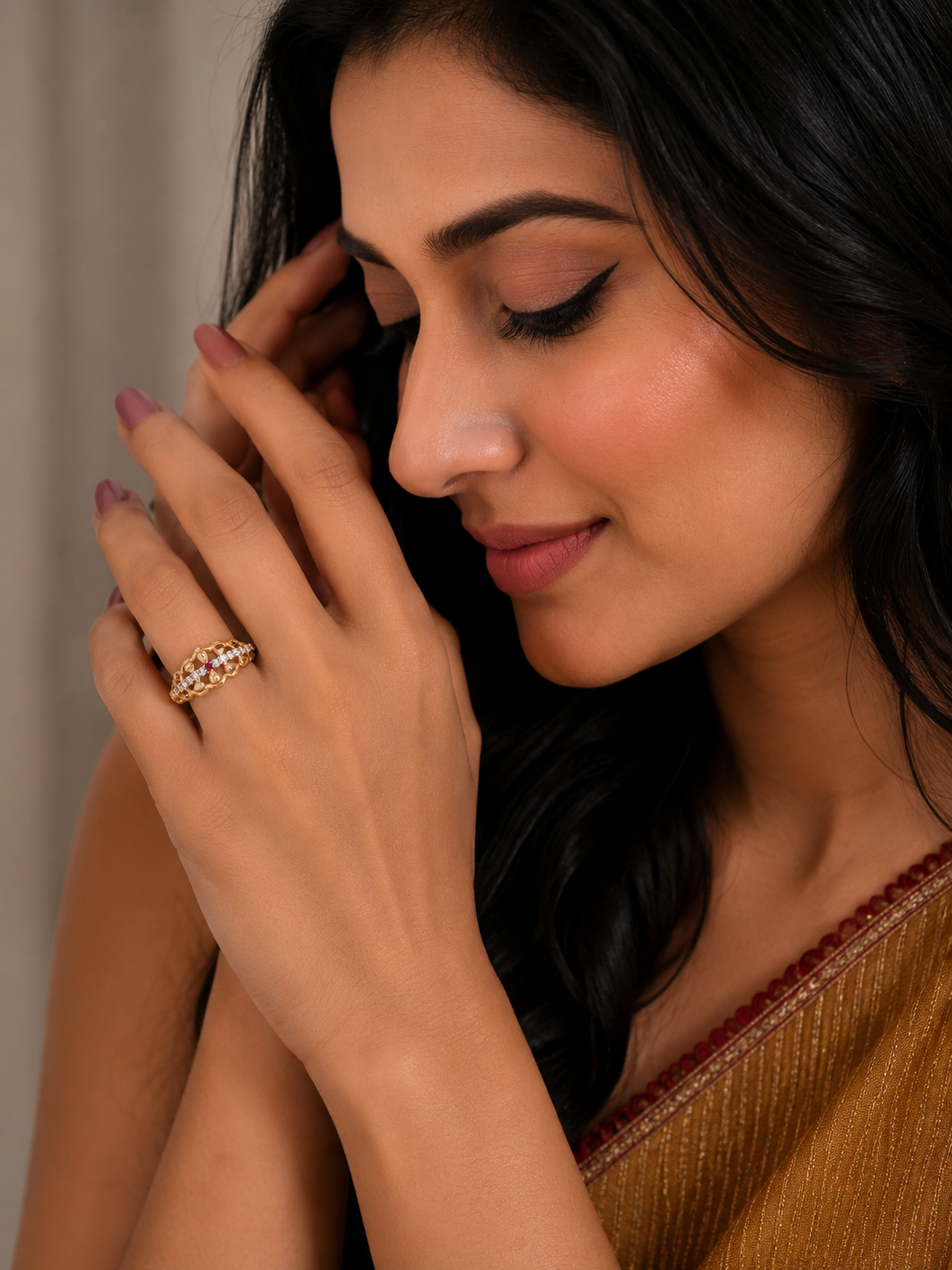 Royal Floral Gold Ring