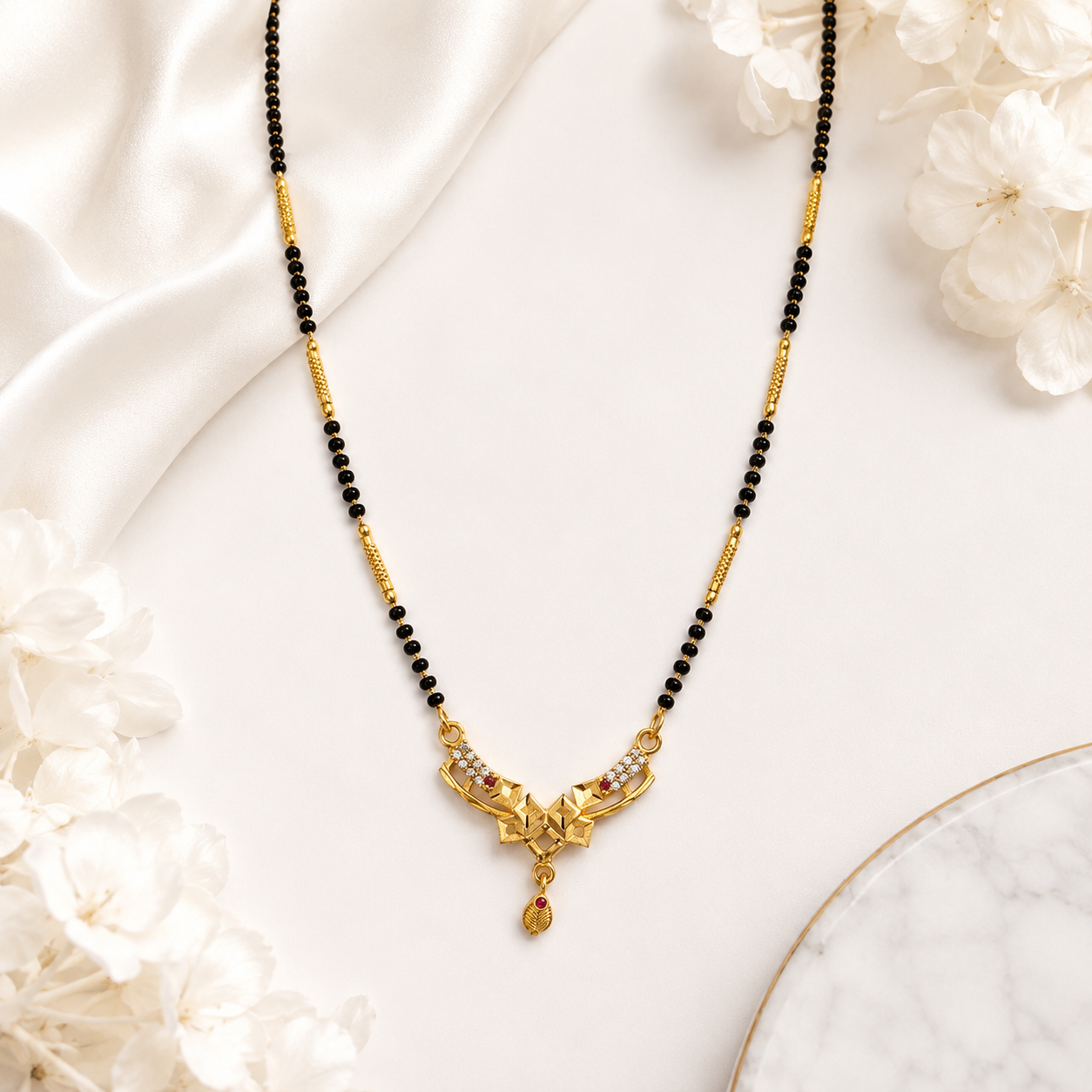 Premium Geometric Gold Plated Mangalsutra