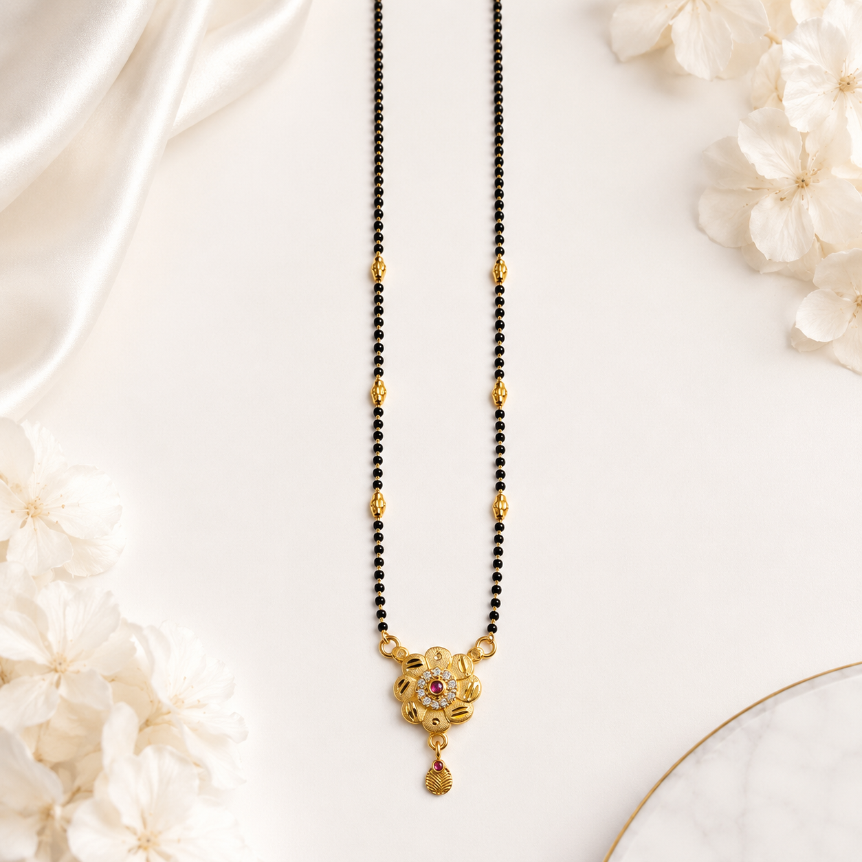 Designer Floral Gold Mangalsutra
