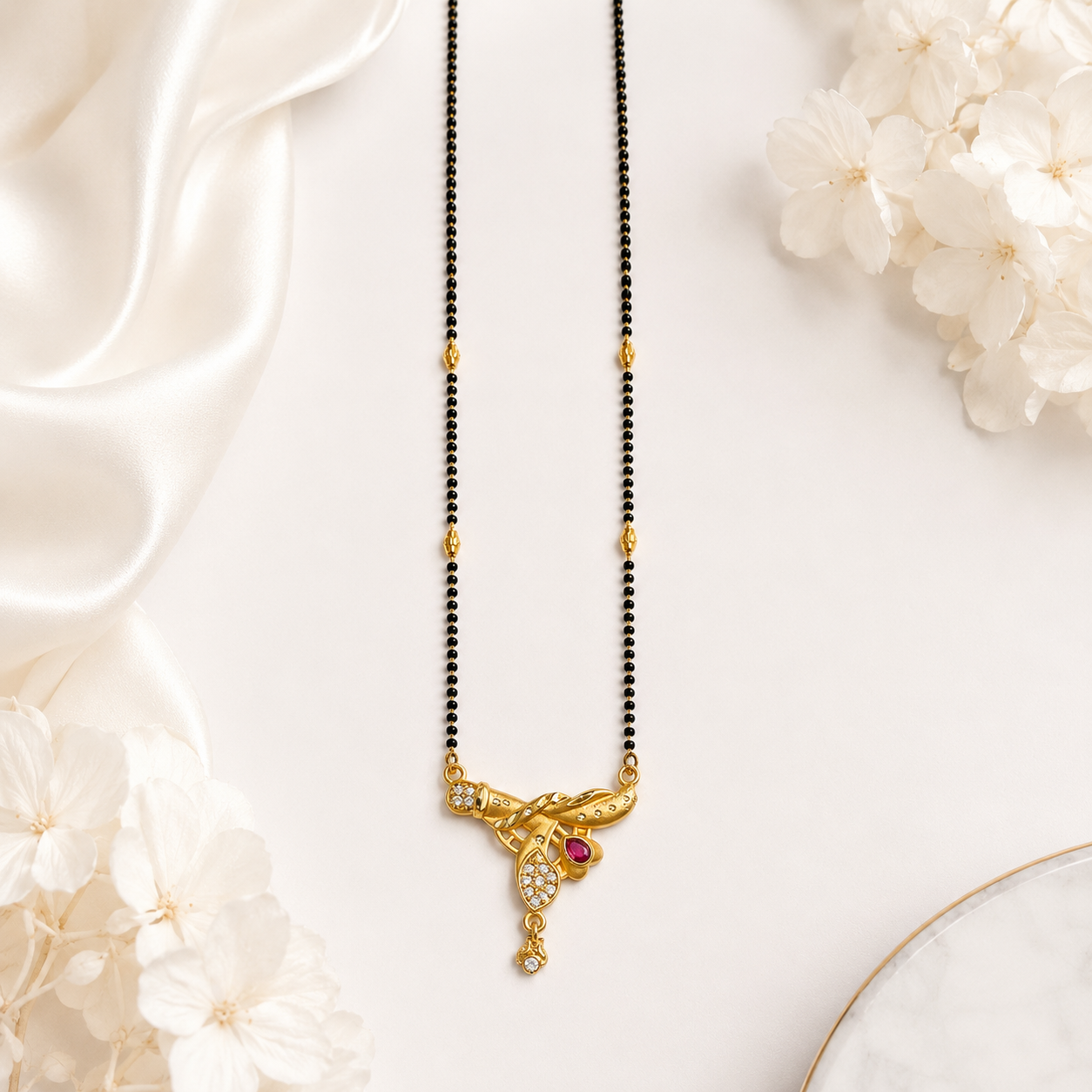 Floral Designer Gold Mangalsutra