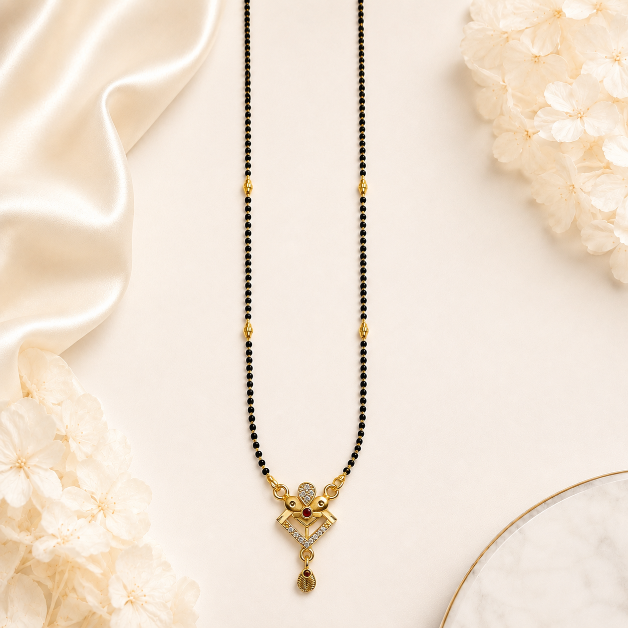 Designer Pearl Stone Mangalsutra