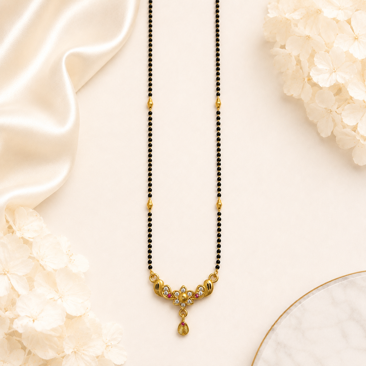 Floral Heritage Gold Mangalsutra