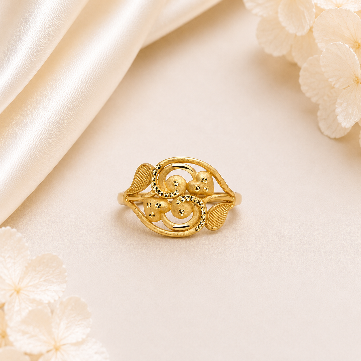 Blooming Flower Gold Statement Ring