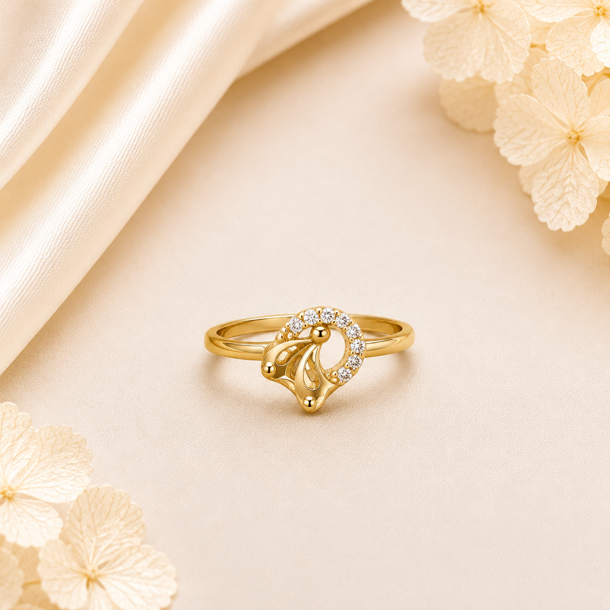 Golden Heart Adjustable Ring